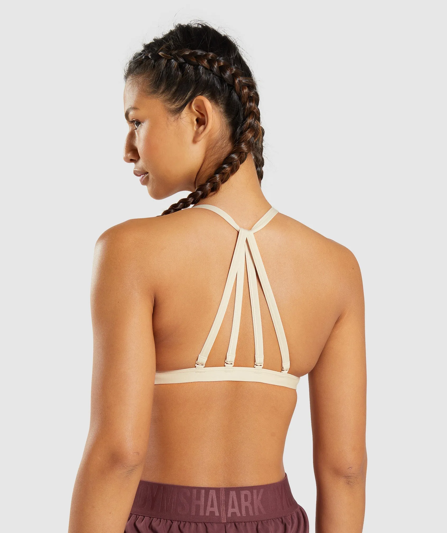 Gymshark Minimal Sports Bra - Vanilla Brown sold by Gymshark product image thumbnail 2