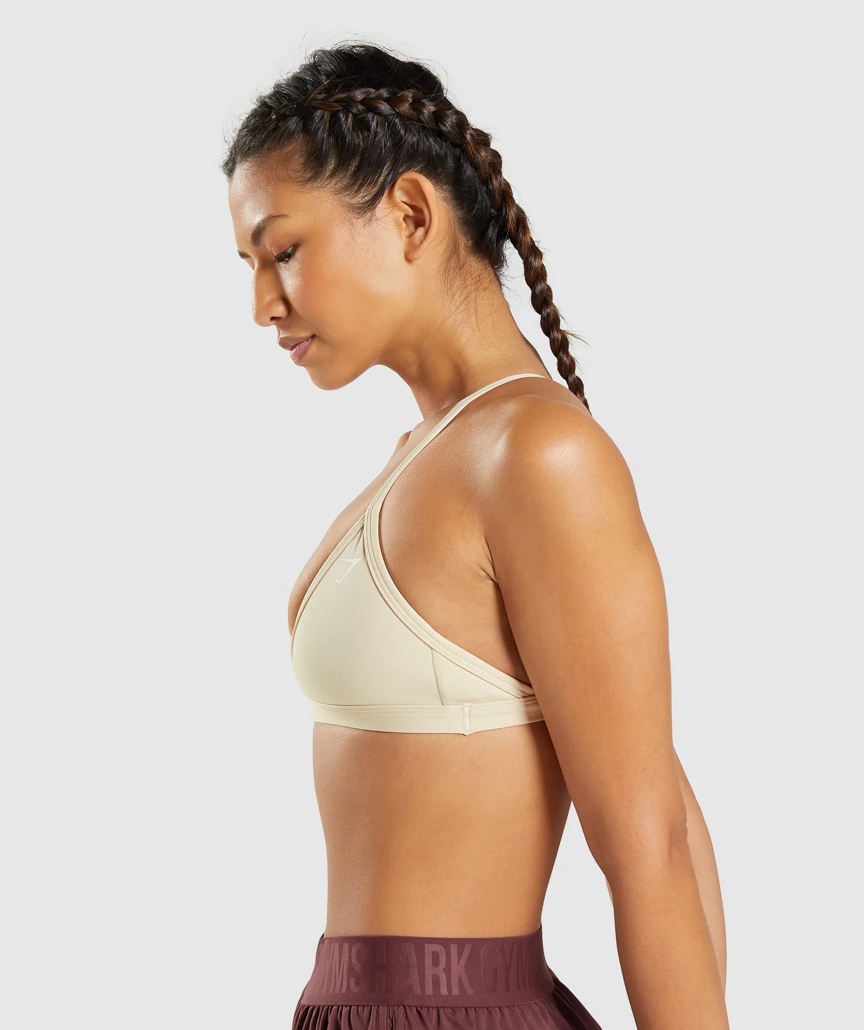 Gymshark Minimal Sports Bra - Vanilla Brown sold by Gymshark product image thumbnail 3