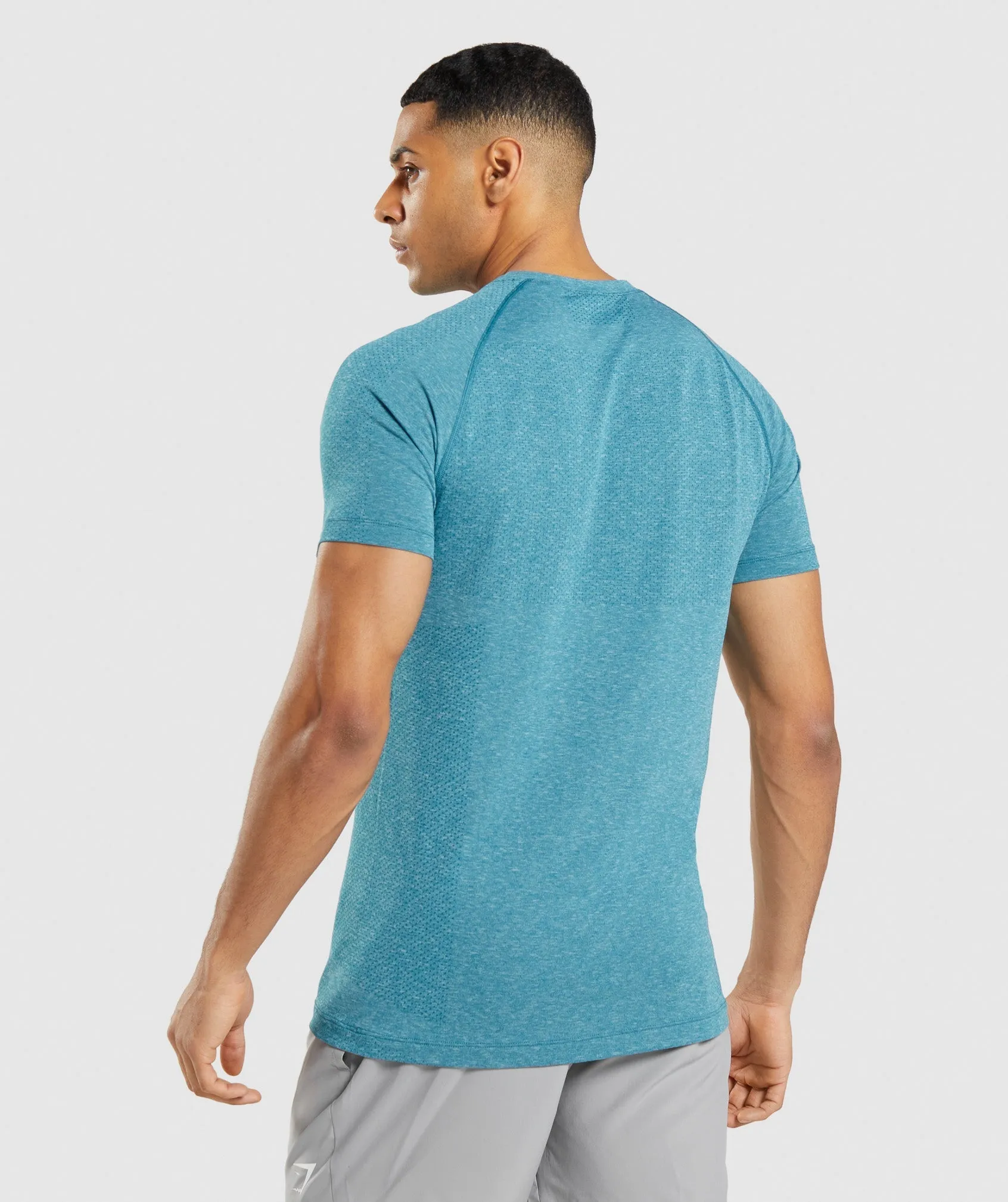 Gymshark Vital Light Seamless T-Shirt - Tahoe Teal Marl sold by Gymshark product image thumbnail 2