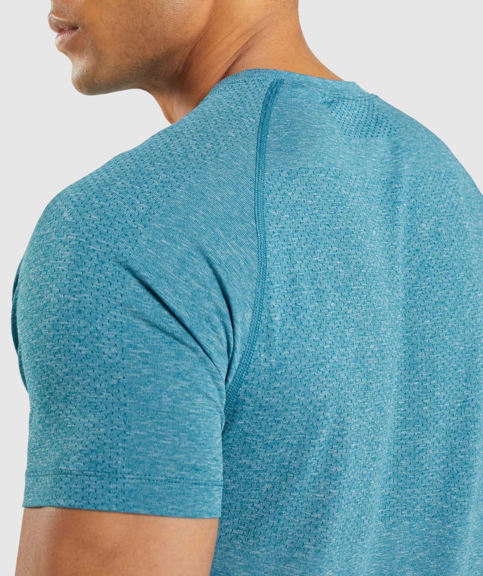 Gymshark Vital Light Seamless T-Shirt - Tahoe Teal Marl sold by Gymshark product image thumbnail 5