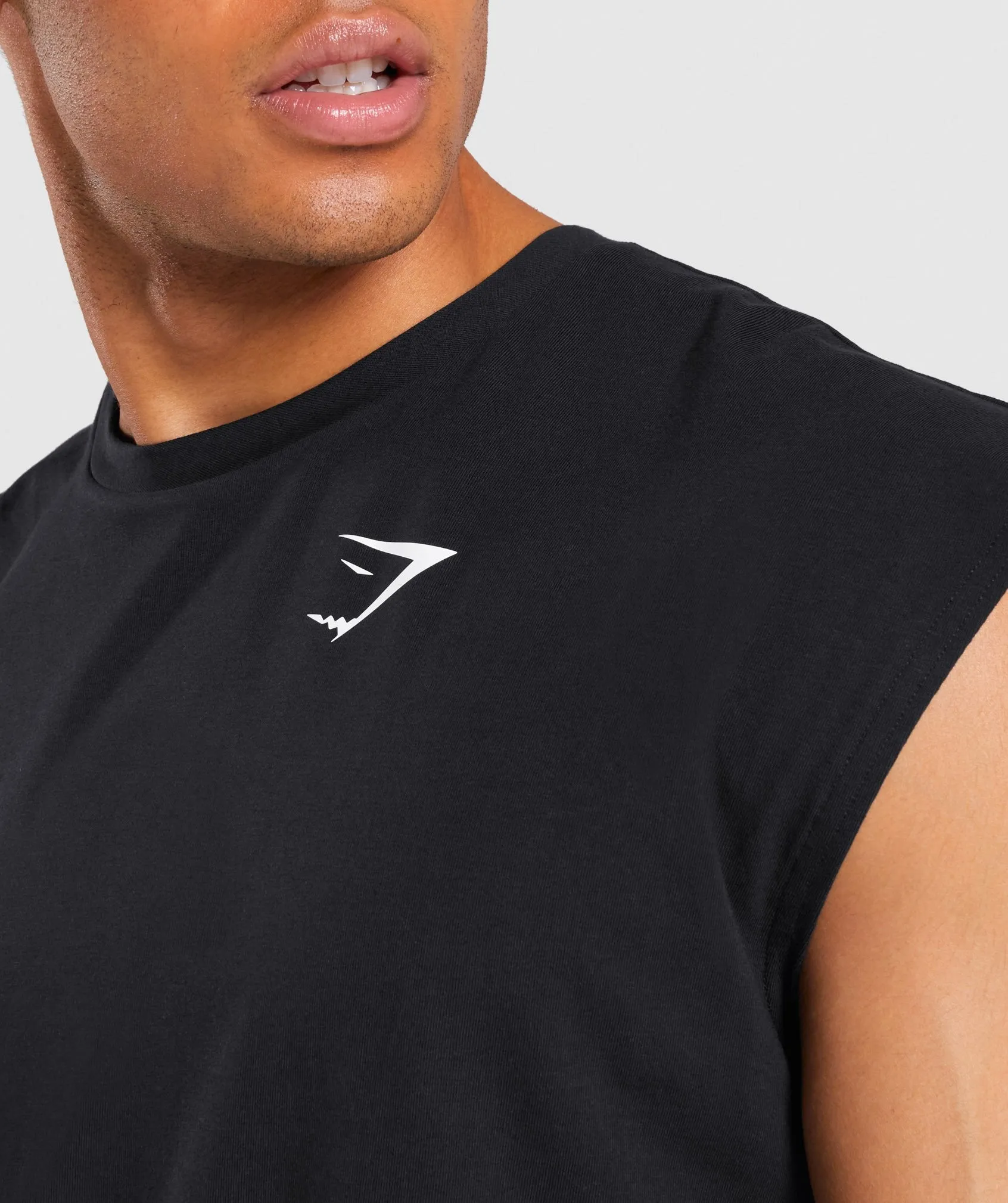 Gymshark Critical Cut Off Sleeveless Tee - Black sold by Gymshark product image thumbnail 5