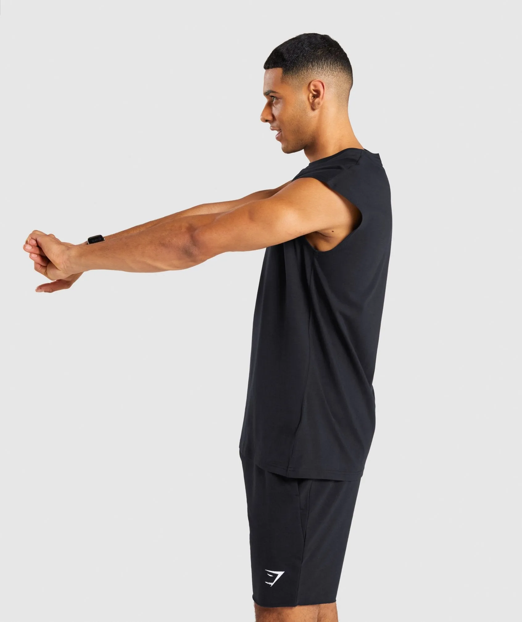 Gymshark Critical Cut Off Sleeveless Tee - Black sold by Gymshark product image thumbnail 3