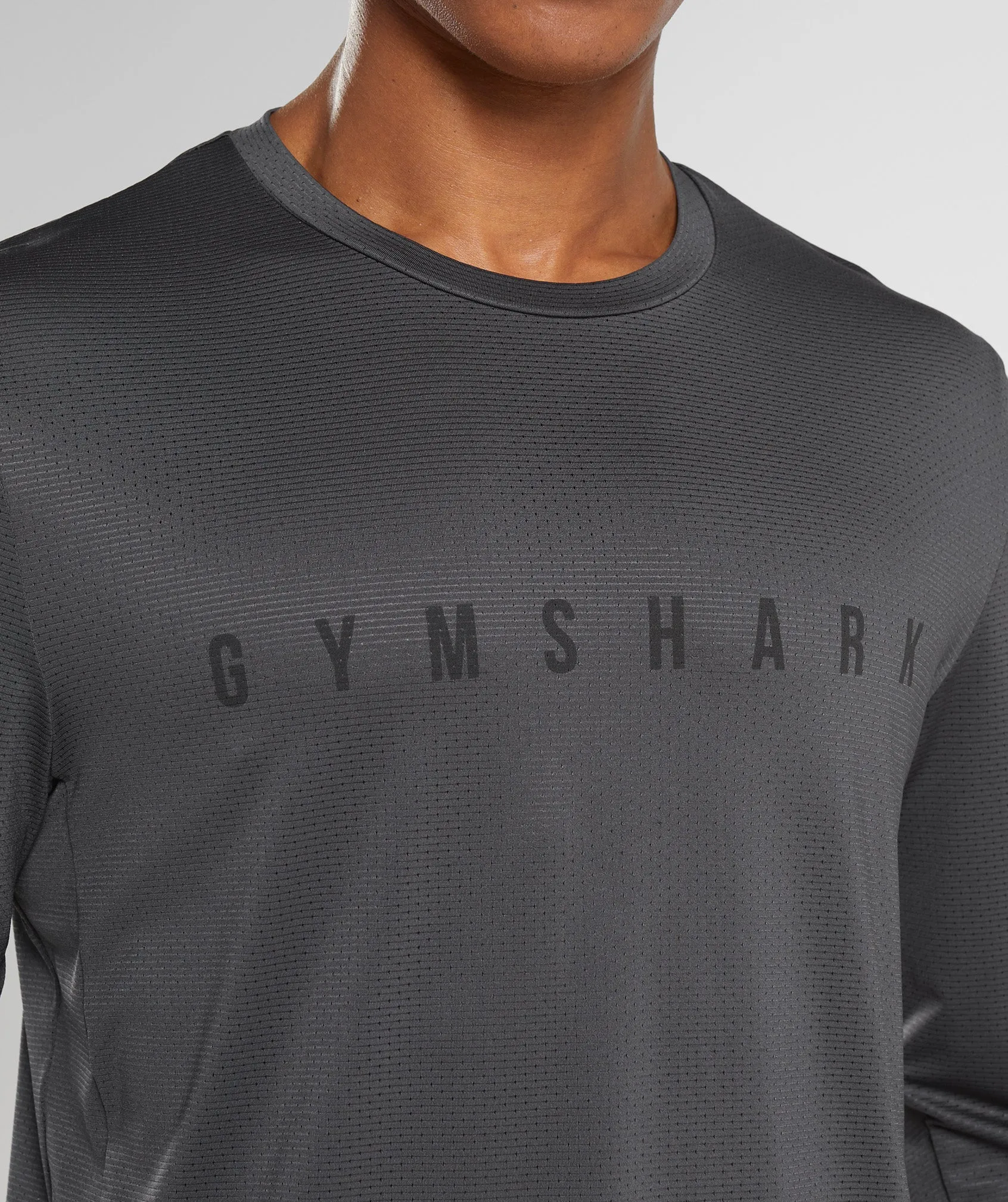 Gymshark Sport Stripe Long Sleeve T-Shirt - Onyx Grey sold by Gymshark product image thumbnail 3