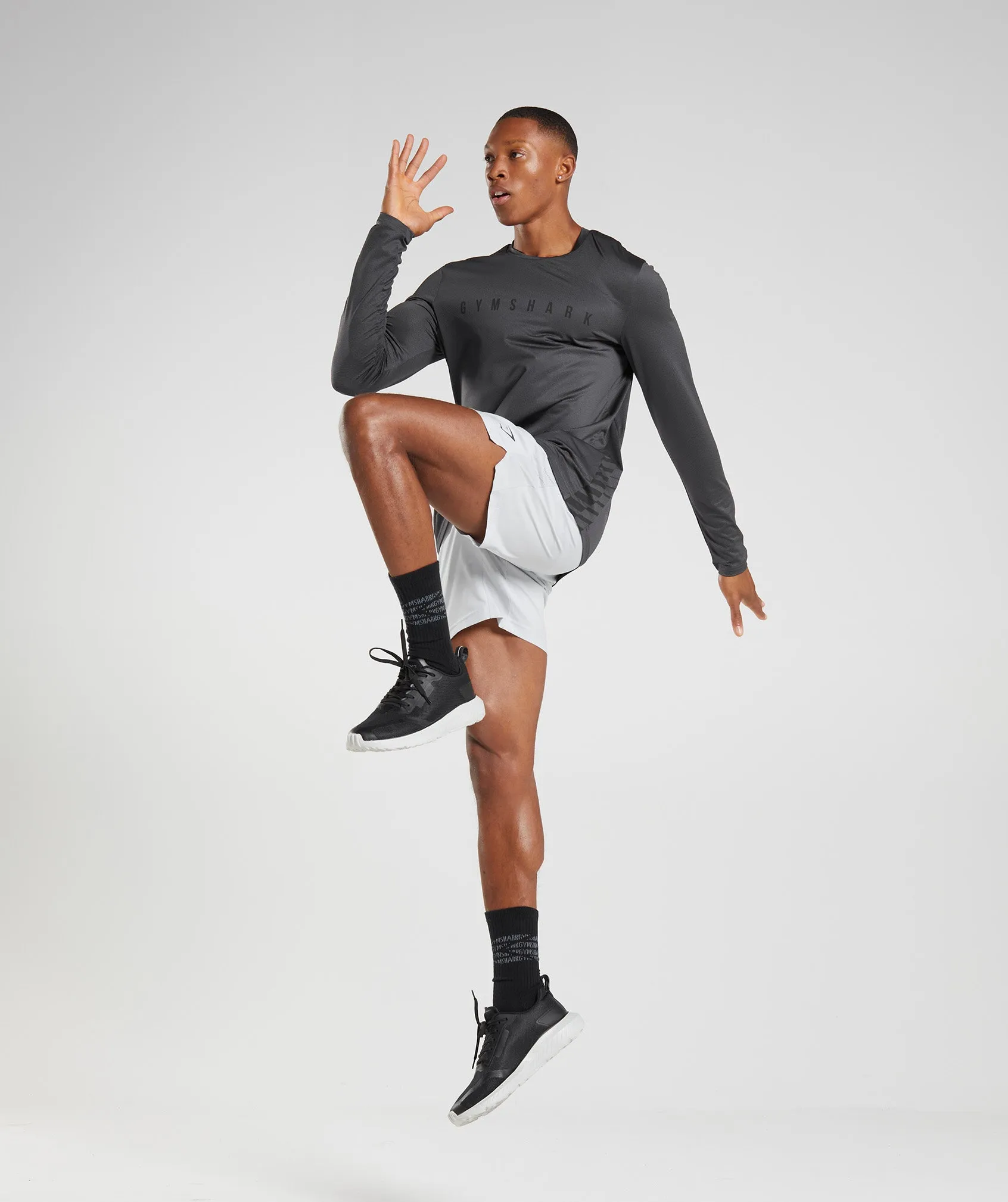 Gymshark Sport Stripe Long Sleeve T-Shirt - Onyx Grey sold by Gymshark product image thumbnail 4