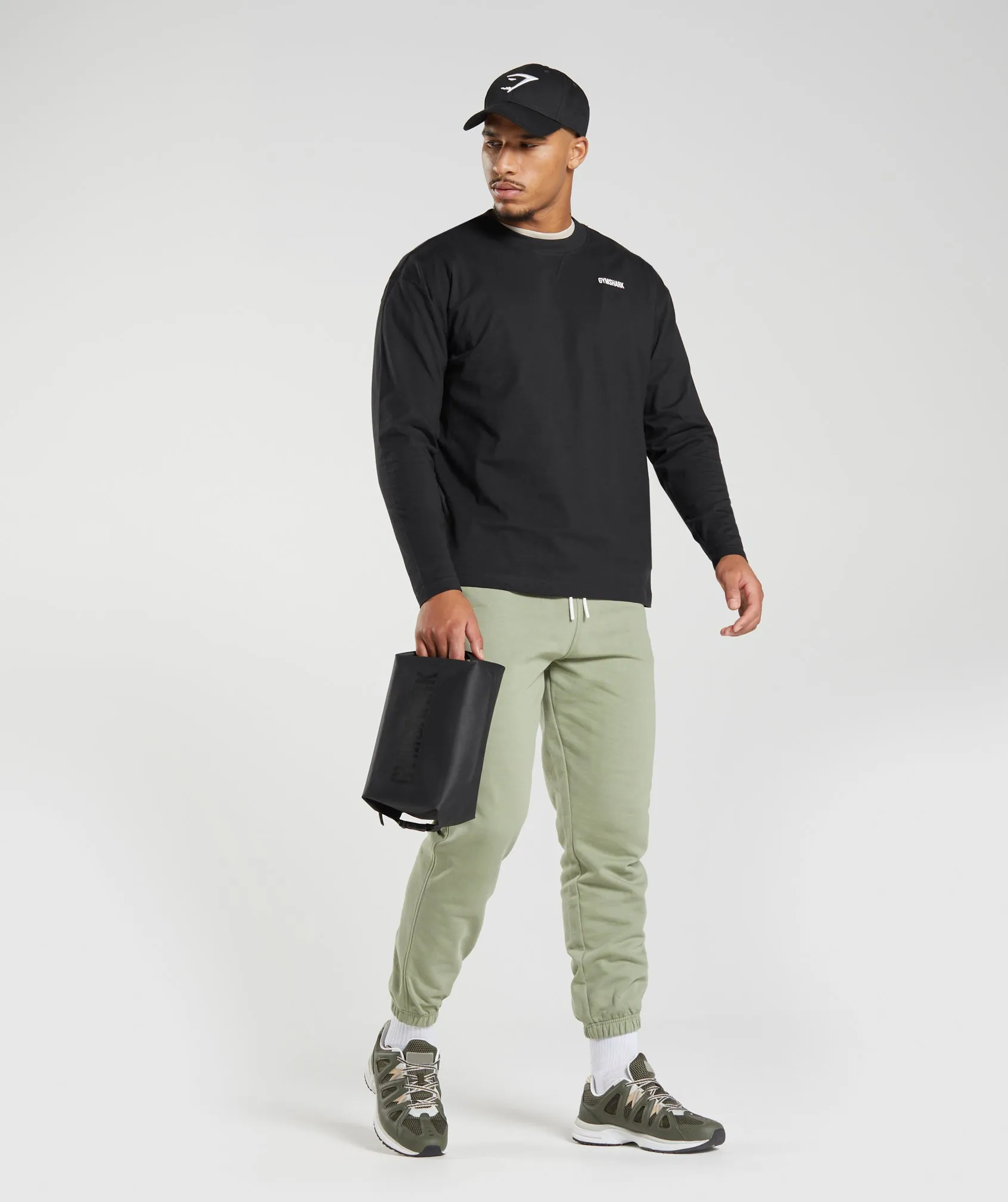 Gymshark Rest Day Sweats Long Sleeve T-Shirt - Black sold by Gymshark product image thumbnail 5