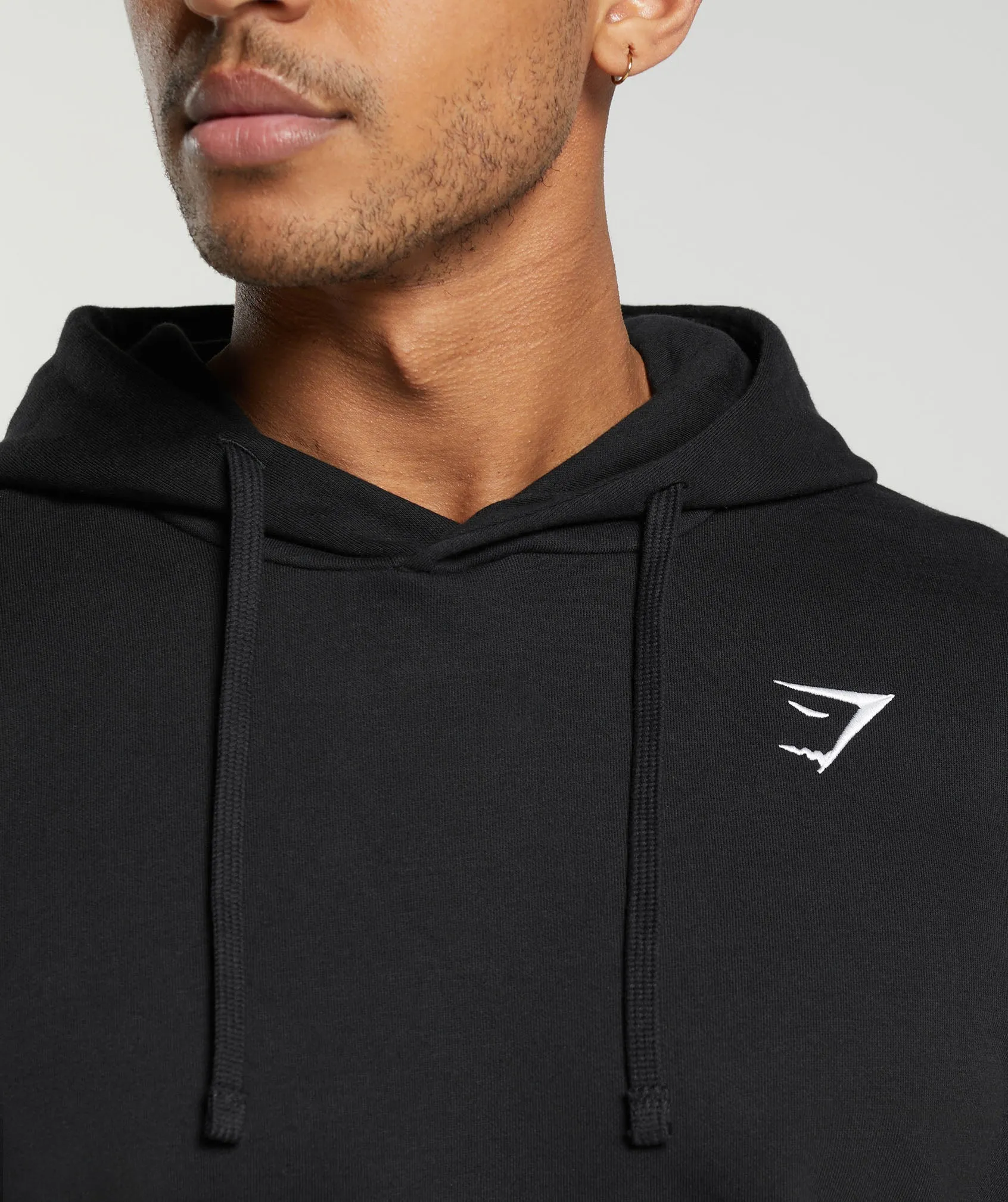 Gymshark Crest Oversized Hoodie - Black sold by Gymshark product image thumbnail 5