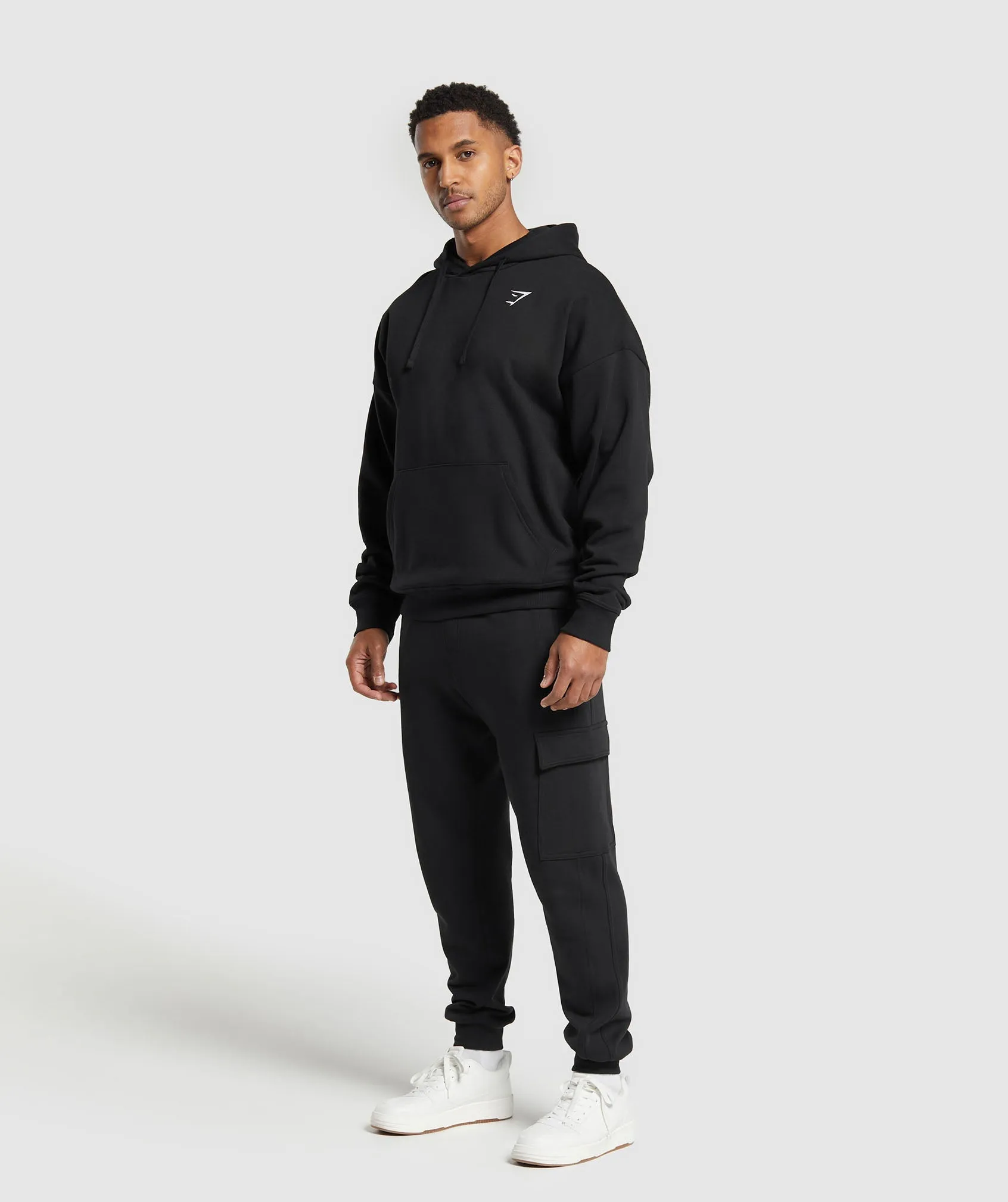Gymshark Crest Oversized Hoodie - Black sold by Gymshark product image thumbnail 4