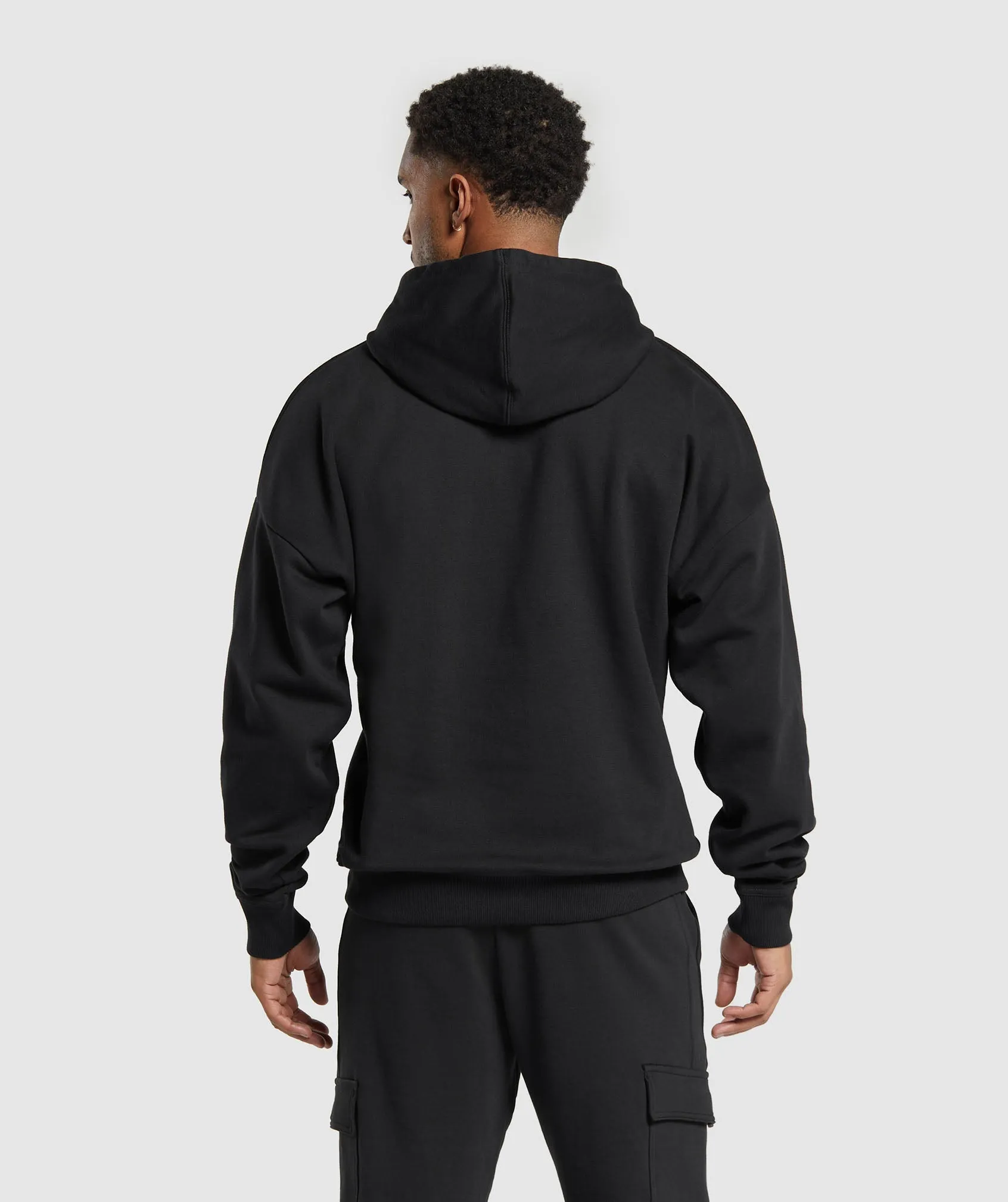 Gymshark Crest Oversized Hoodie - Black sold by Gymshark product image thumbnail 2