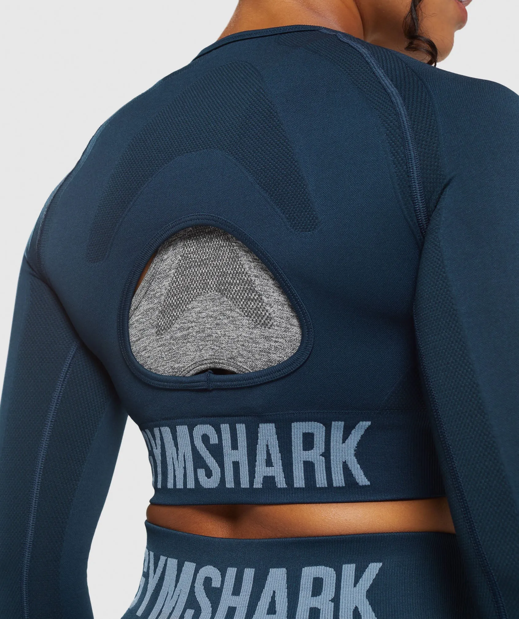 Gymshark Flex Long Sleeve Crop - Navy/Denim Blue sold by Gymshark product image thumbnail 5