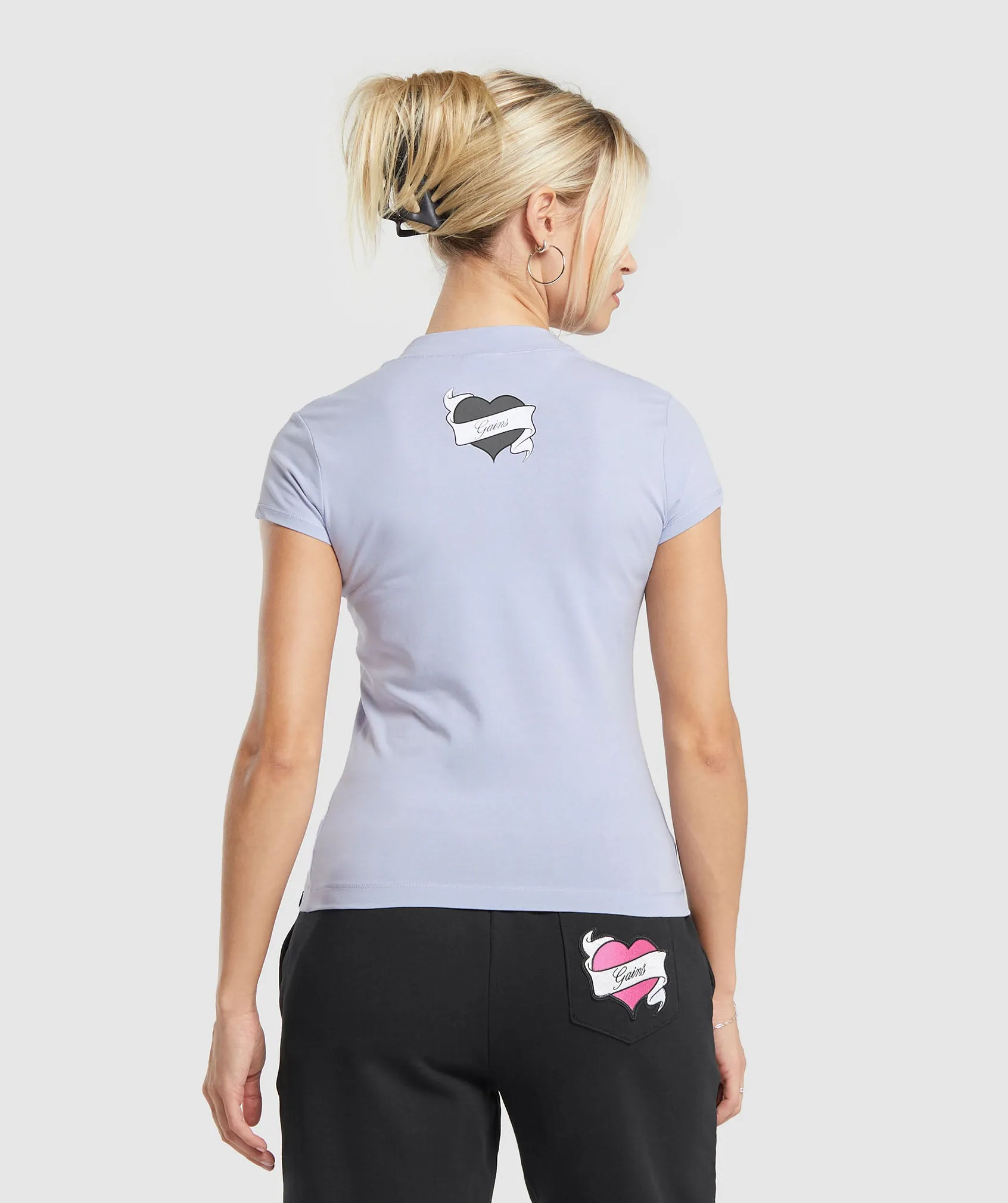 Gymshark Tattoo T-Shirt - Silver Lilac sold by Gymshark product image thumbnail 2