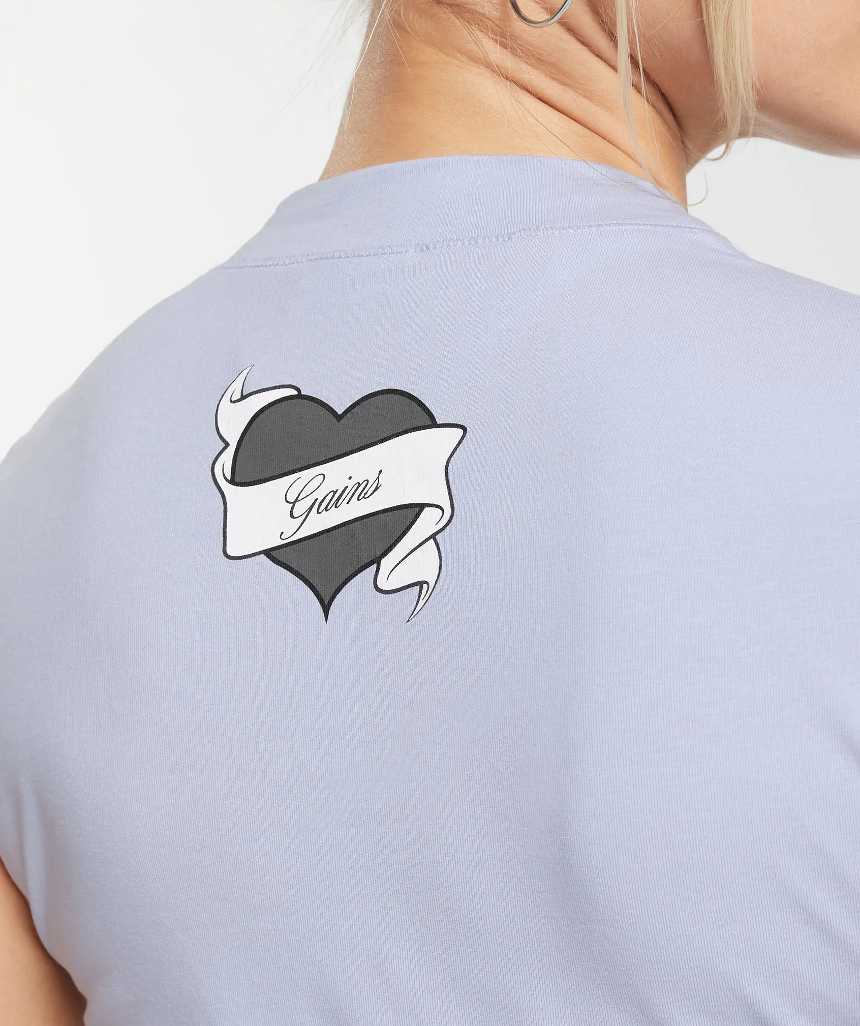 Gymshark Tattoo T-Shirt - Silver Lilac sold by Gymshark product image thumbnail 5