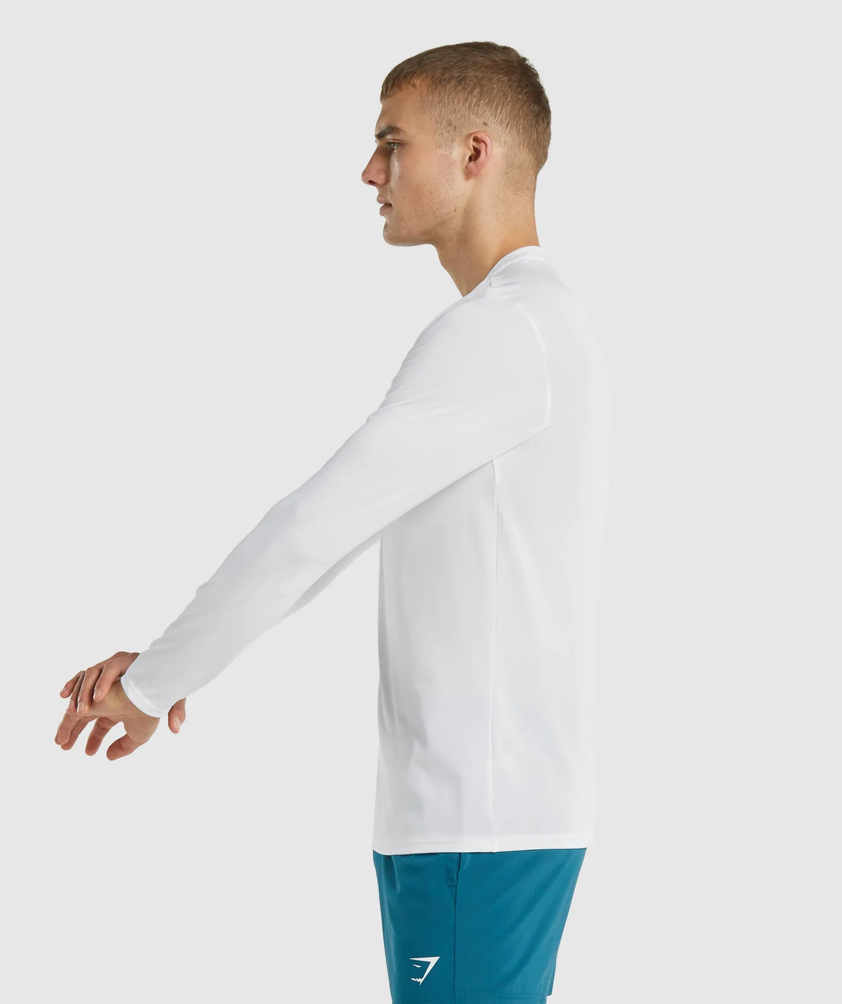 Gymshark Arrival Long Sleeve T-Shirt - White sold by Gymshark product image thumbnail 3