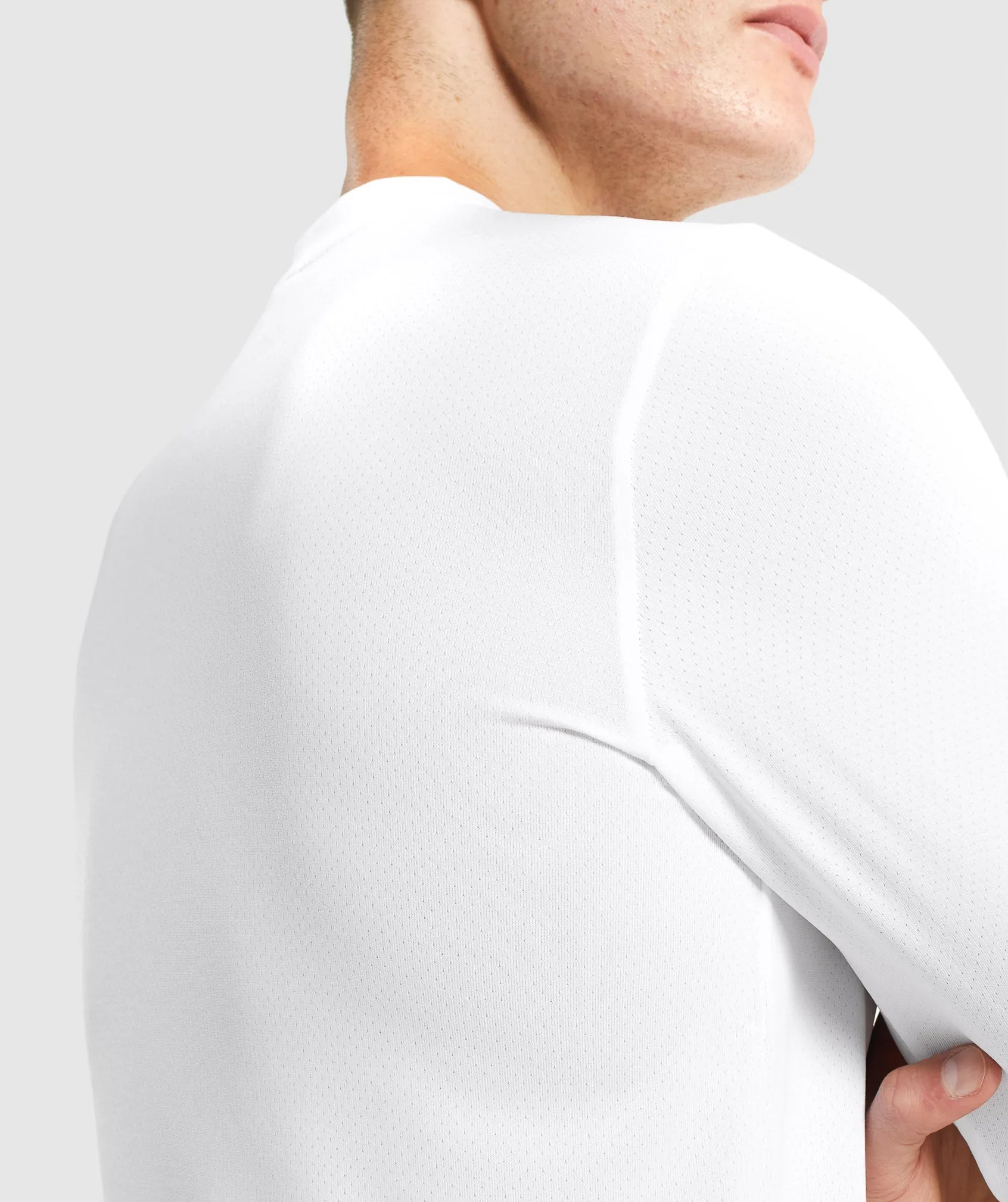 Gymshark Arrival Long Sleeve T-Shirt - White sold by Gymshark product image thumbnail 5
