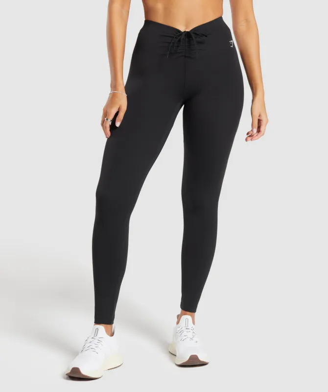 Gymshark Ruche Leggings - Black made by Gymshark