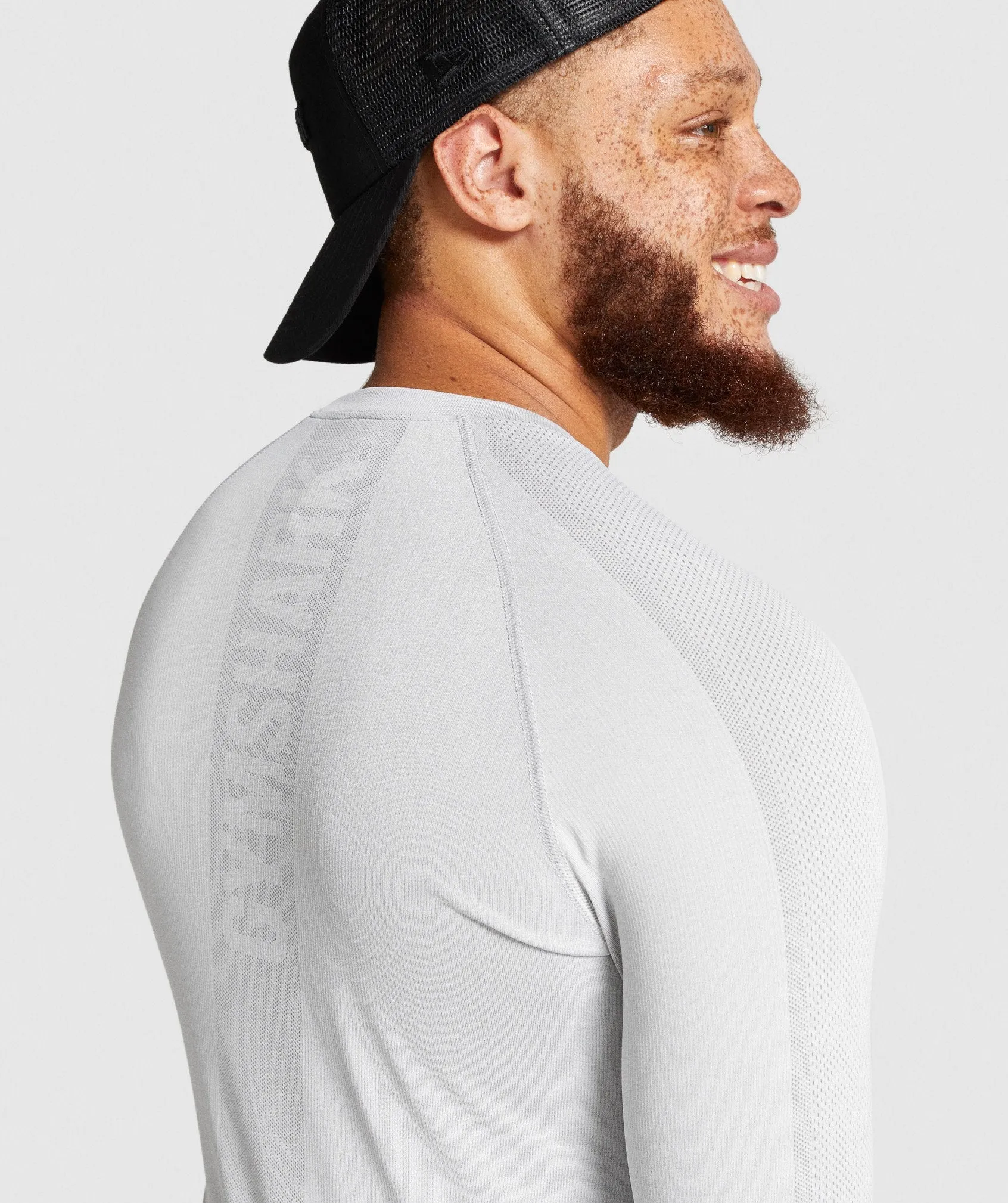 Gymshark Aspect Lightweight Seamless Long Sleeve T-shirt - Light Grey sold by Gymshark product image thumbnail 5