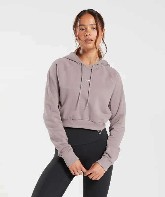 Gymshark Training Crop Hoodie - Washed Mauve sold by Gymshark