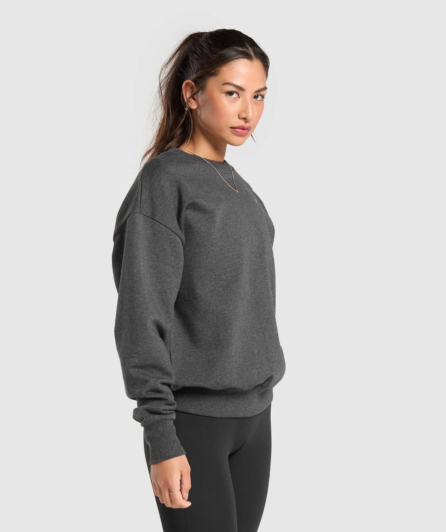 Gymshark Rest Day Sweats Crew - Black Core Marl sold by Gymshark product image thumbnail 3