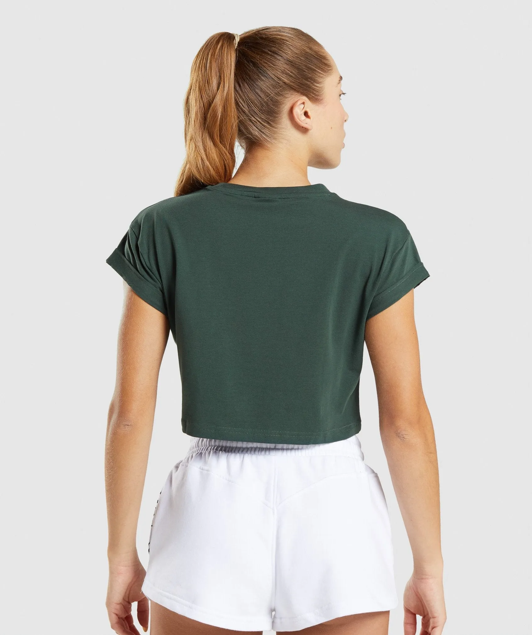 Gymshark Legacy Graphic Crop Tee - Dark Green sold by Gymshark product image thumbnail 2