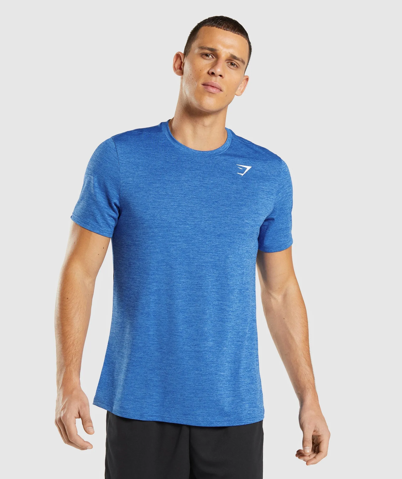 Gymshark Arrival Marl T-Shirt - Athletic Blue/Javelin Blue Marl sold by Gymshark
