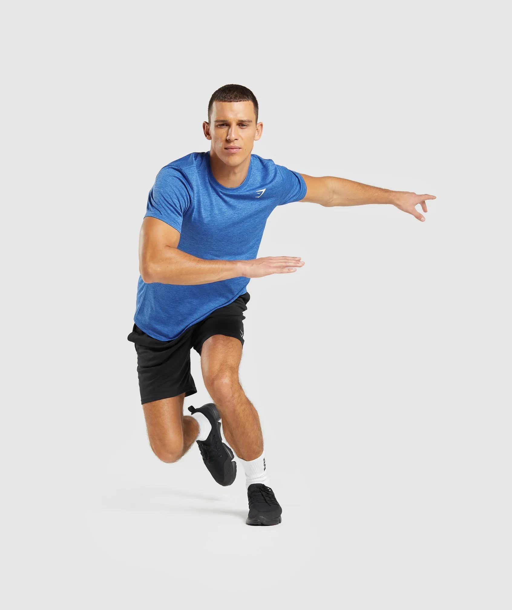 Gymshark Arrival Marl T-Shirt - Athletic Blue/Javelin Blue Marl sold by Gymshark product image thumbnail 4