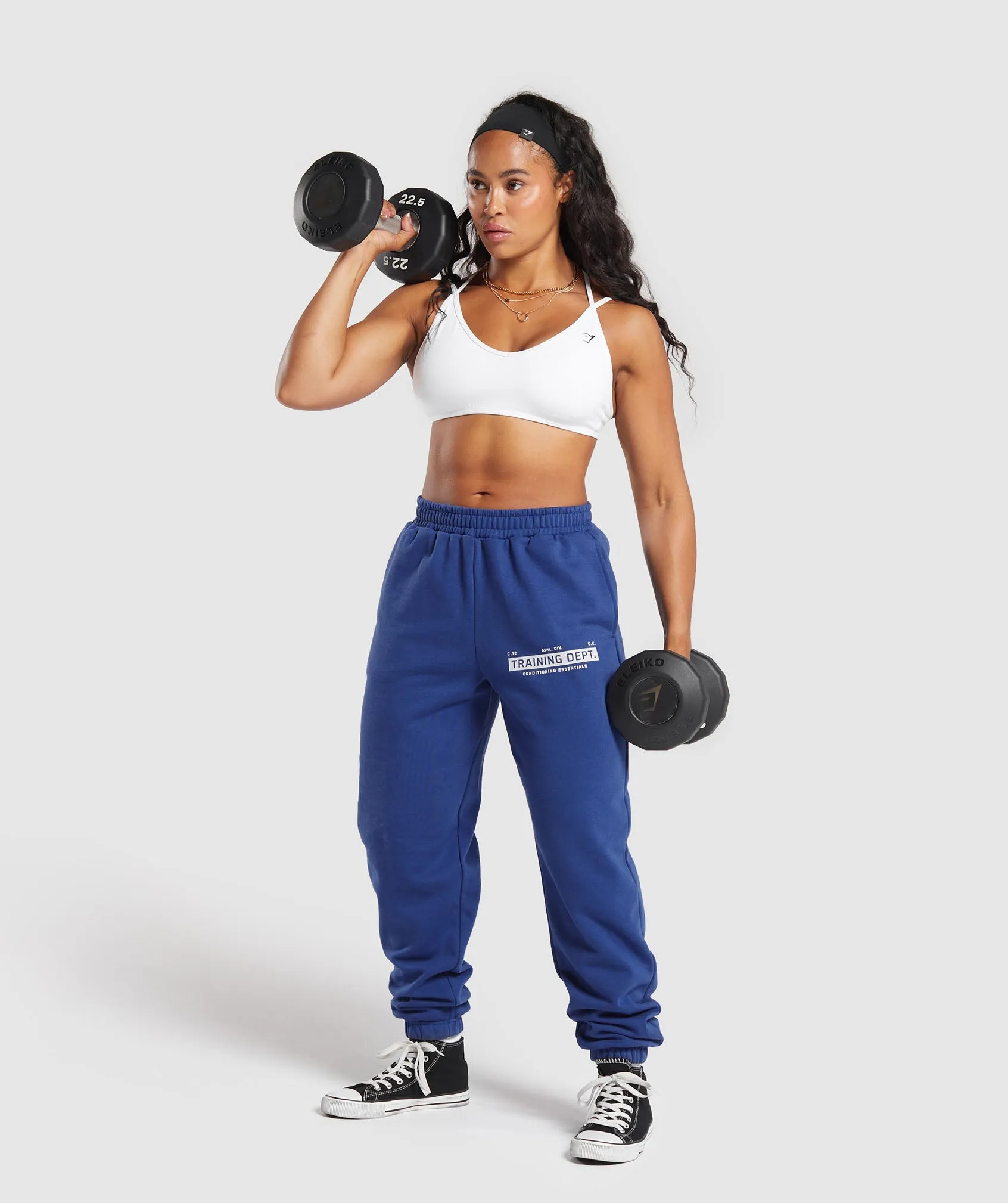 Gymshark Training Department Graphic Oversized Joggers - Wave Blue sold by Gymshark product image thumbnail 4