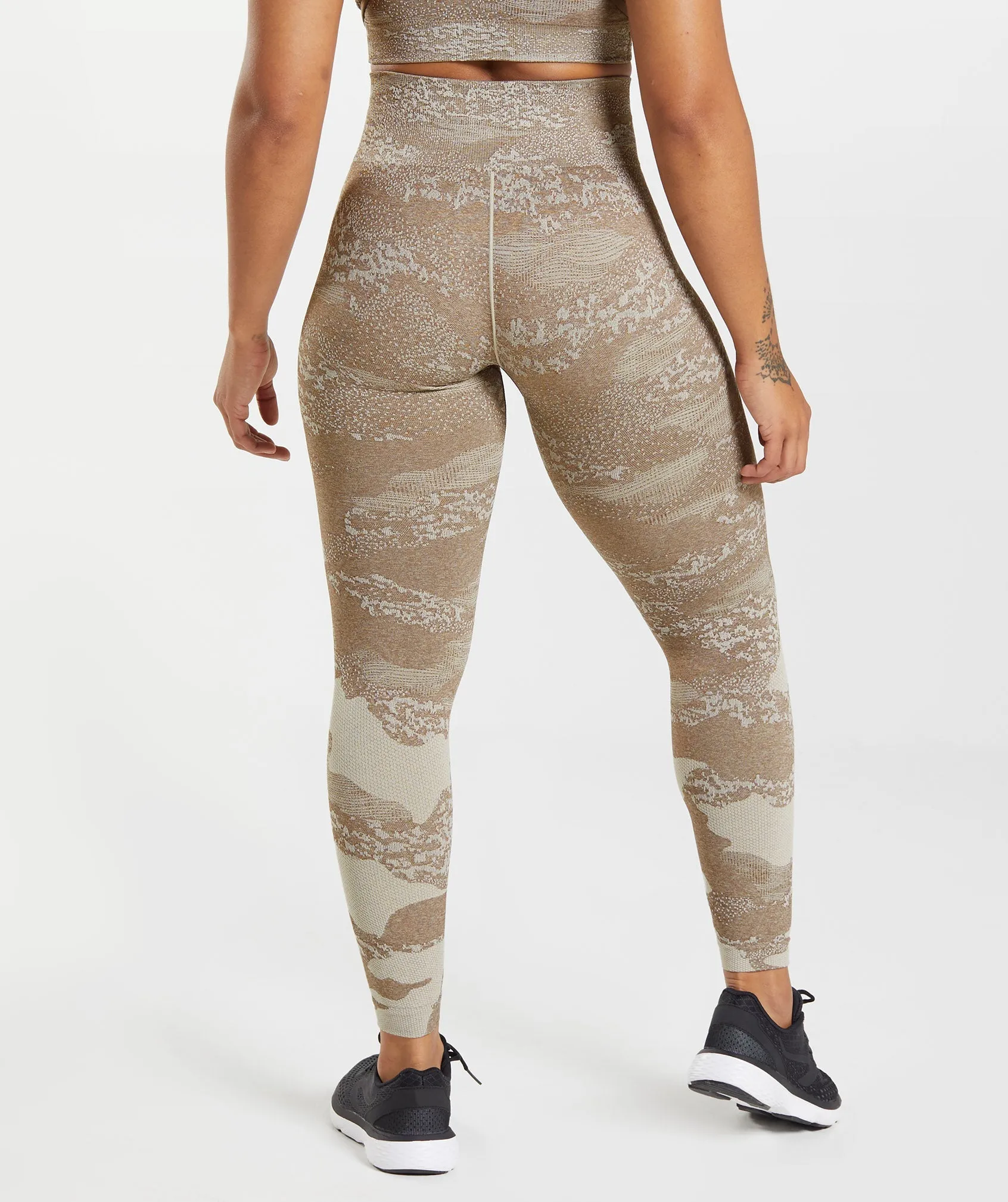 Gymshark Adapt Camo Seamless Leggings - Pebble Grey/Soul Brown sold by Gymshark product image thumbnail 2
