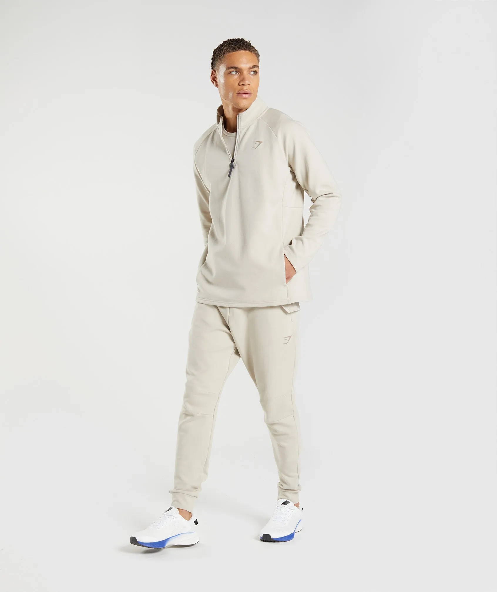 Gymshark Rest Day 1/4 Zip - Pebble Grey sold by Gymshark product image thumbnail 4