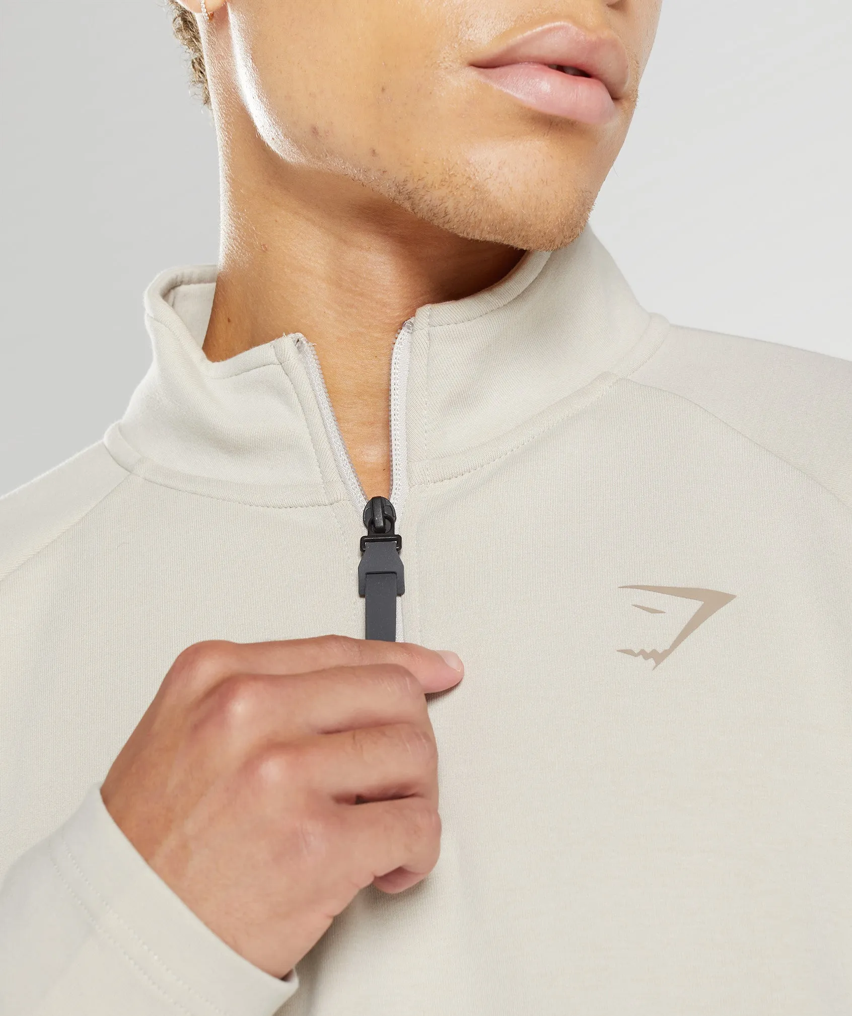 Gymshark Rest Day 1/4 Zip - Pebble Grey sold by Gymshark product image thumbnail 5