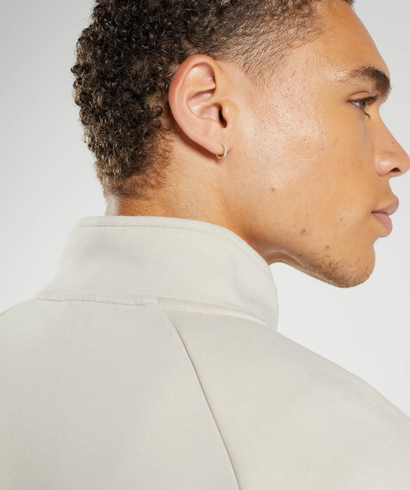 Gymshark Rest Day 1/4 Zip - Pebble Grey sold by Gymshark product image thumbnail 2