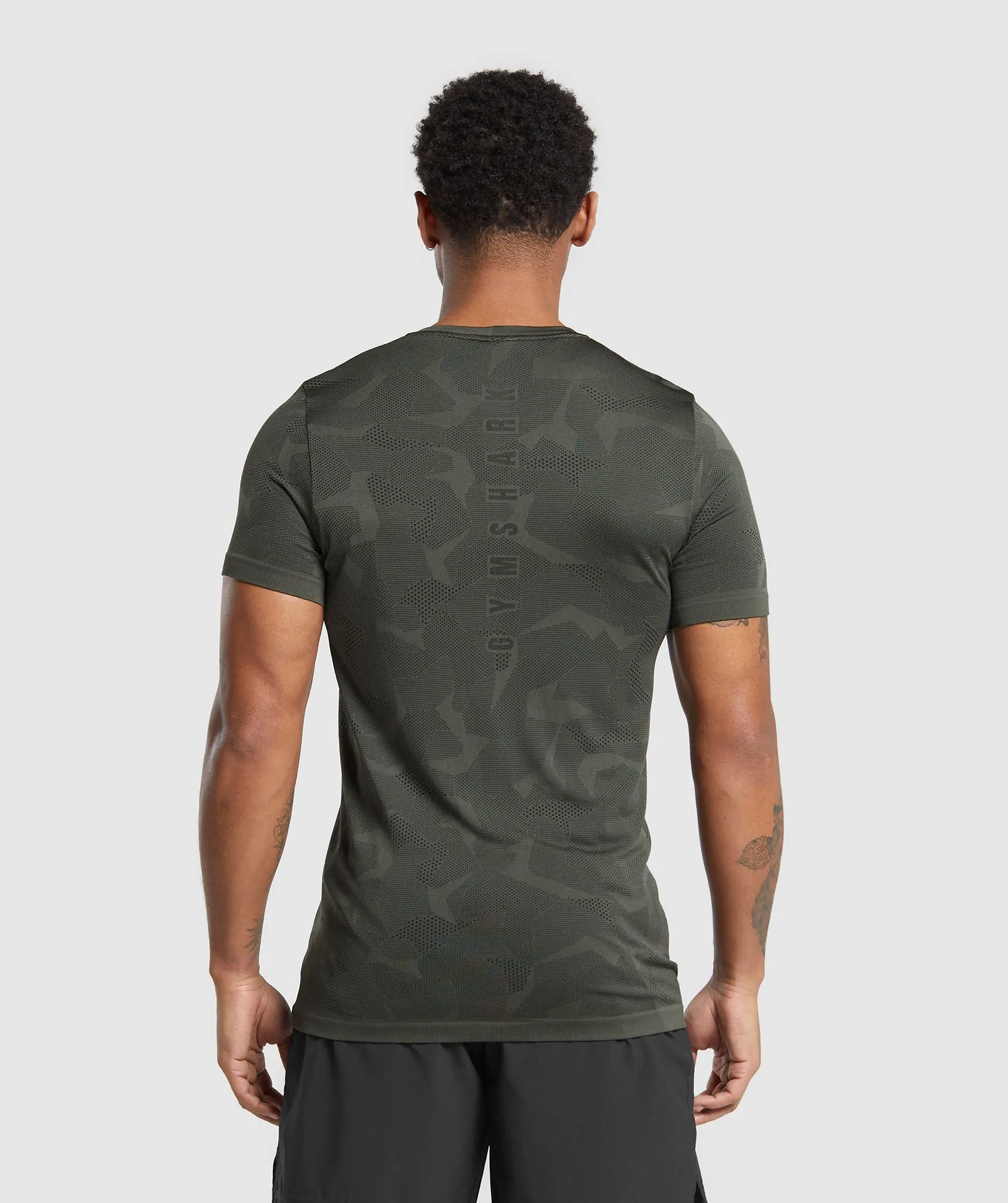Gymshark Sport Seamless T-Shirt - Strength Green/Black sold by Gymshark product image thumbnail 2