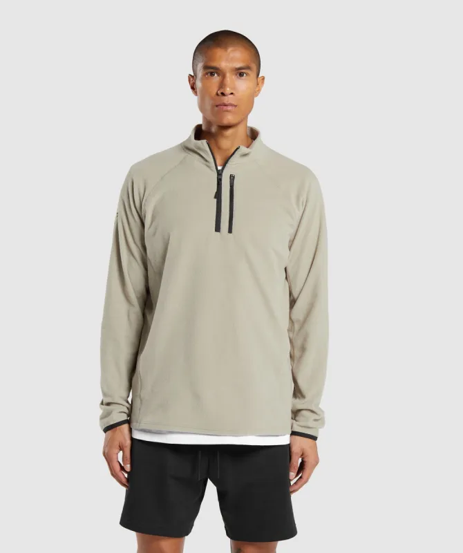 Gymshark Fleece 1/4 Zip - Sand Brown sold by Gymshark