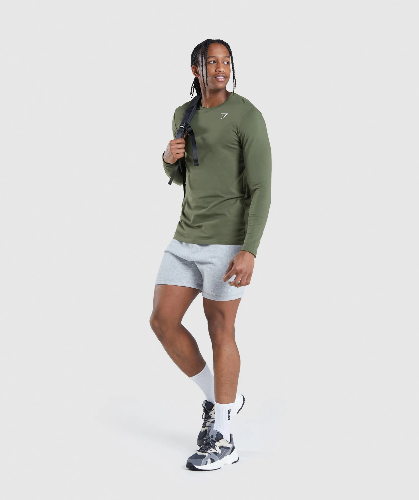 Gymshark Essential Long Sleeve T-Shirt - Core Olive sold by Gymshark product image thumbnail 4