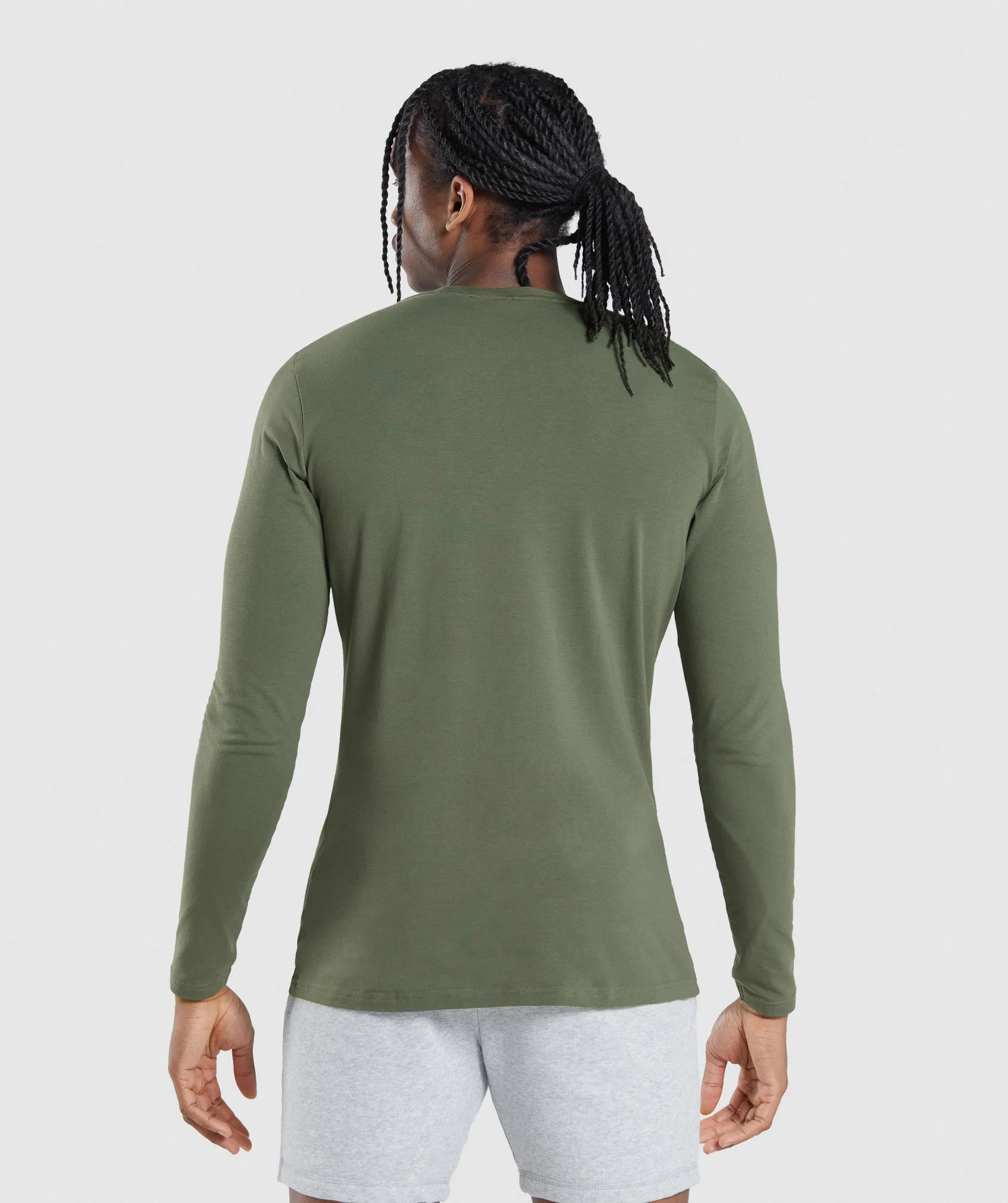 Gymshark Essential Long Sleeve T-Shirt - Core Olive sold by Gymshark product image thumbnail 2