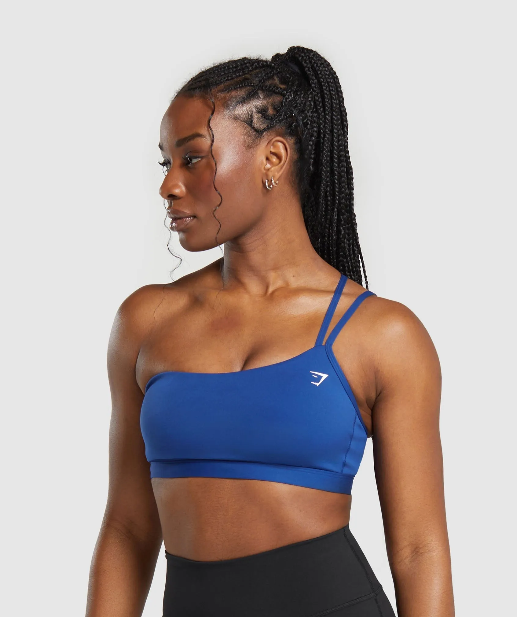 Gymshark One Shoulder Sports Bra - Wave Blue sold by Gymshark product image thumbnail 3