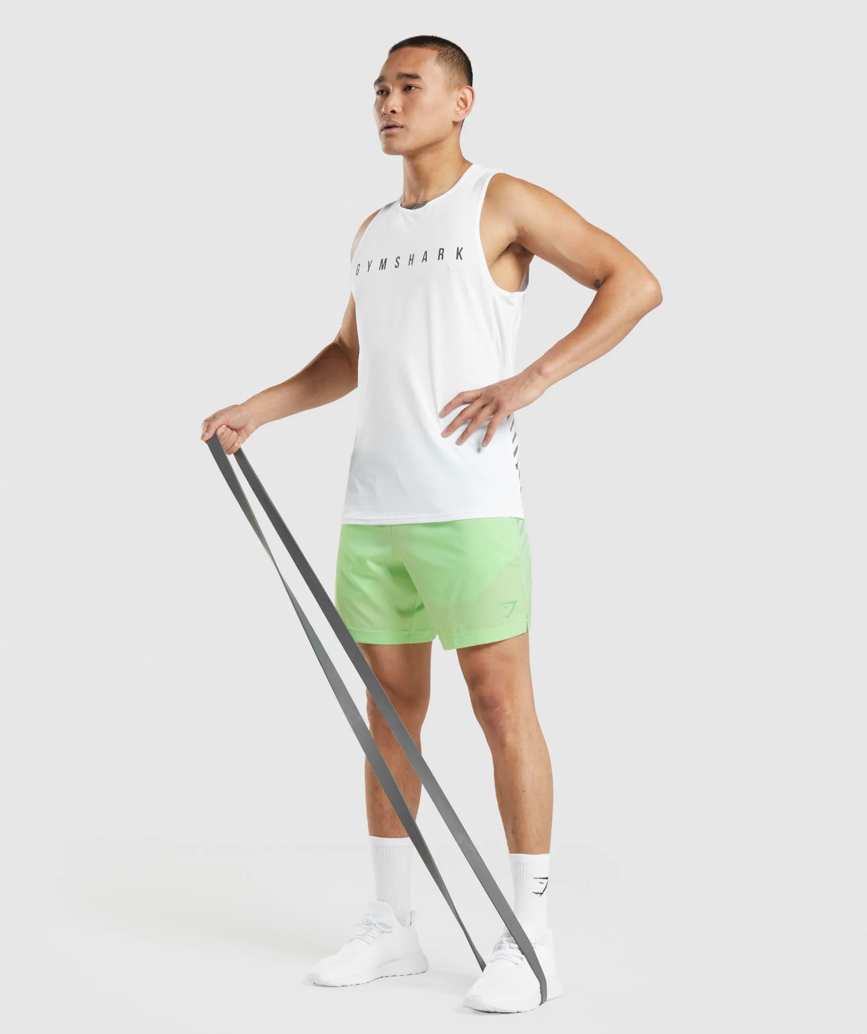 Gymshark Sport Stripe 7" Shorts - Bali Green sold by Gymshark product image thumbnail 4