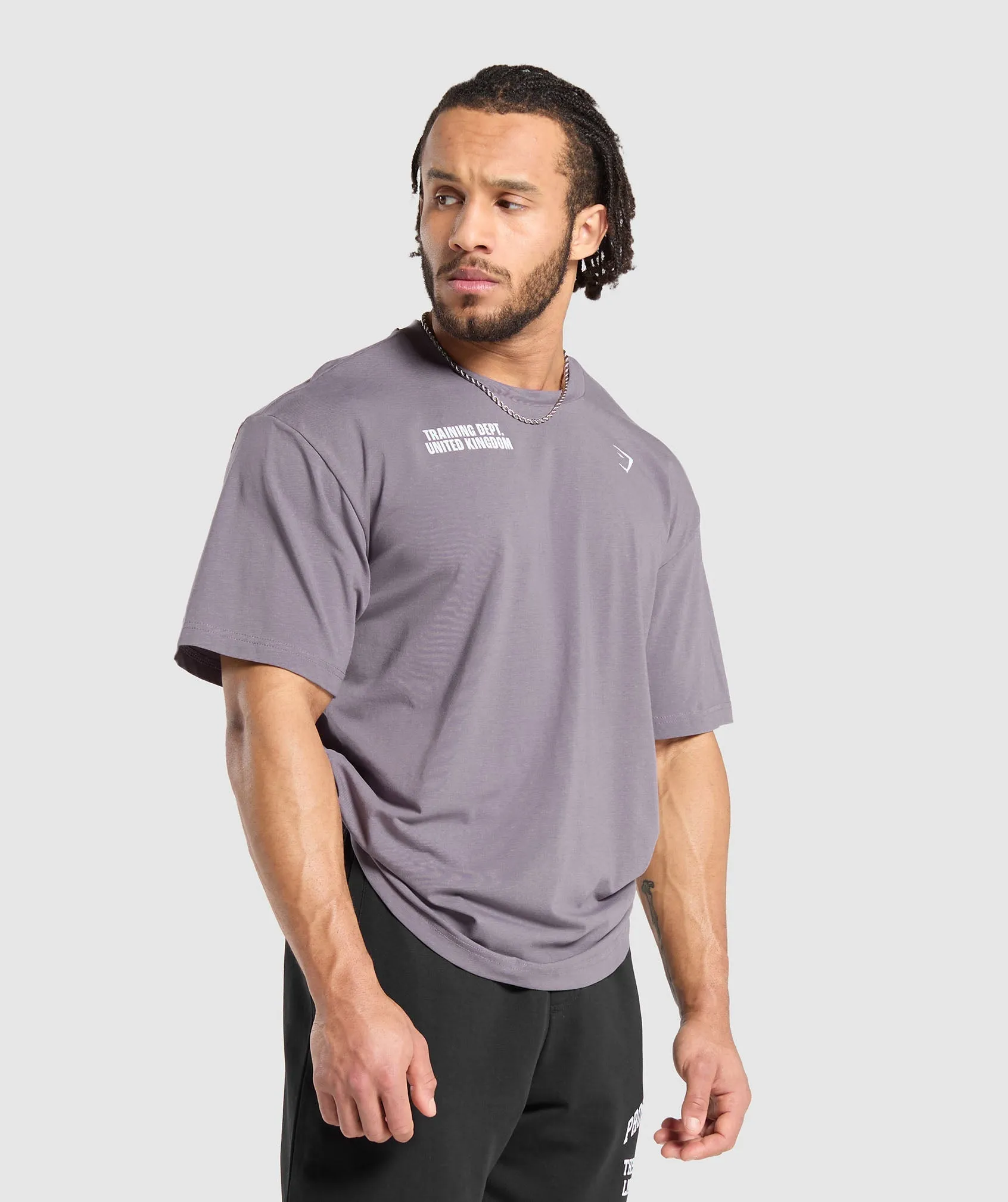Gymshark Training Dept. UK T-Shirt - Fog Purple sold by Gymshark product image thumbnail 3