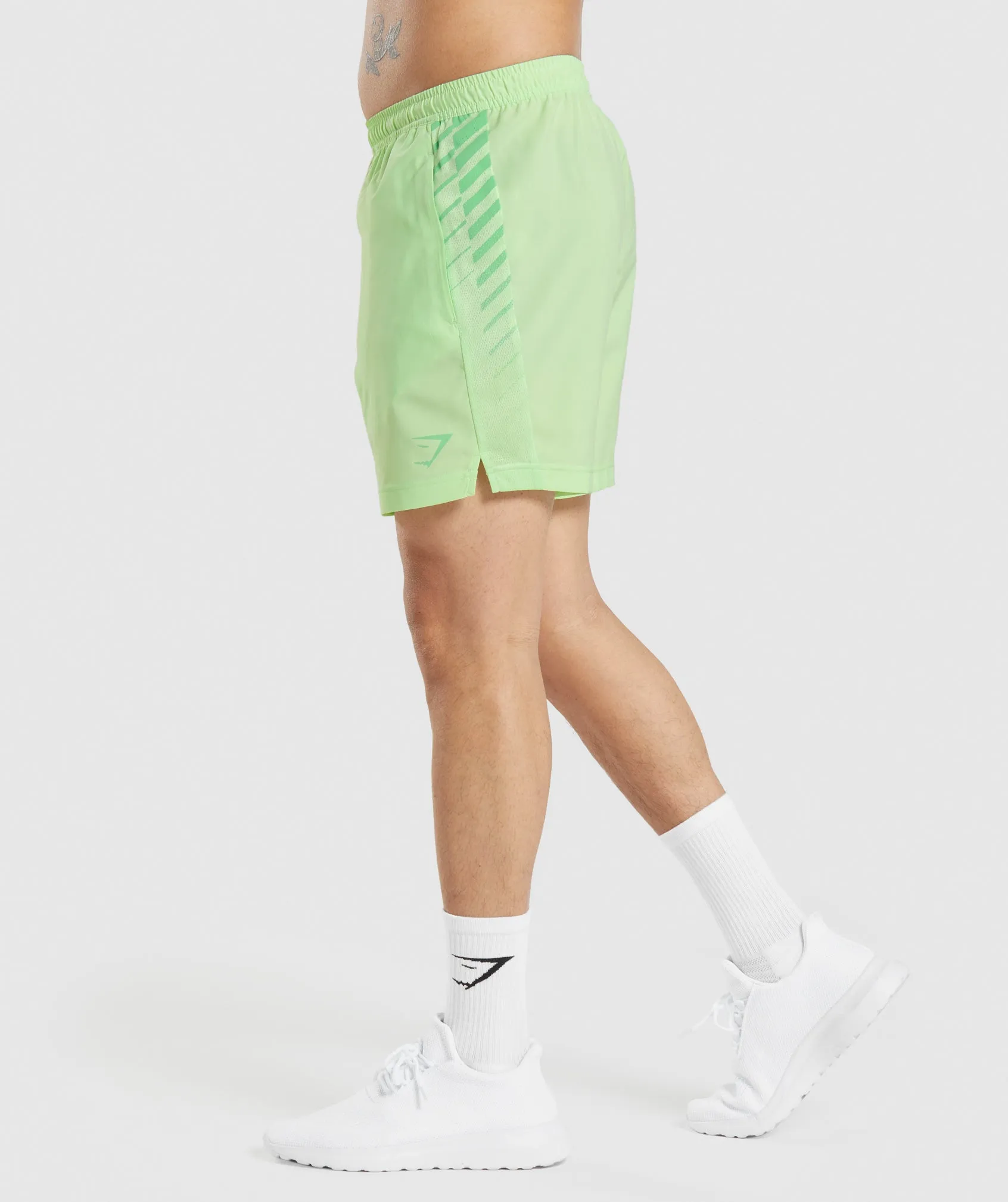 Gymshark Sport Stripe 7" Shorts - Bali Green sold by Gymshark product image thumbnail 3