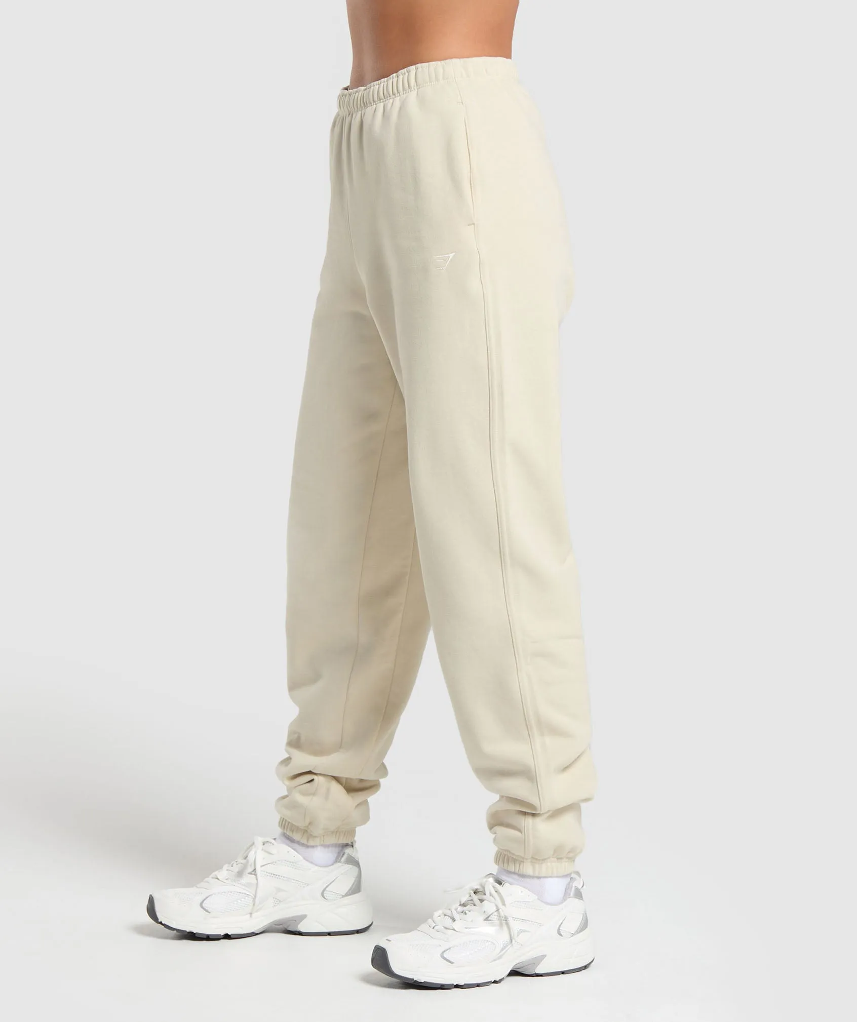 Gymshark Fleece Joggers - Ecru White sold by Gymshark product image thumbnail 3