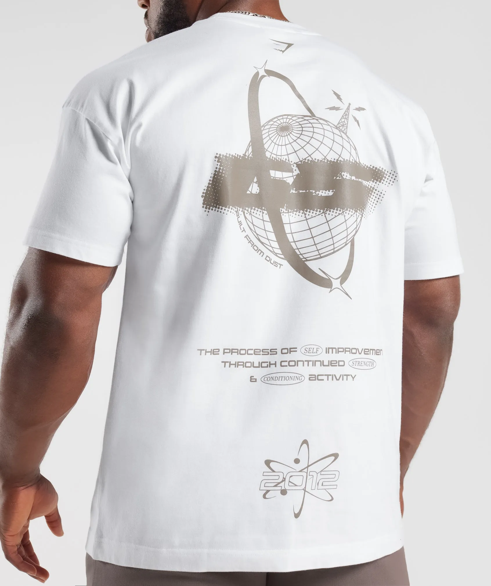 Gymshark Intergalactic Lifting Oversized T-Shirt - White sold by Gymshark product image thumbnail 2