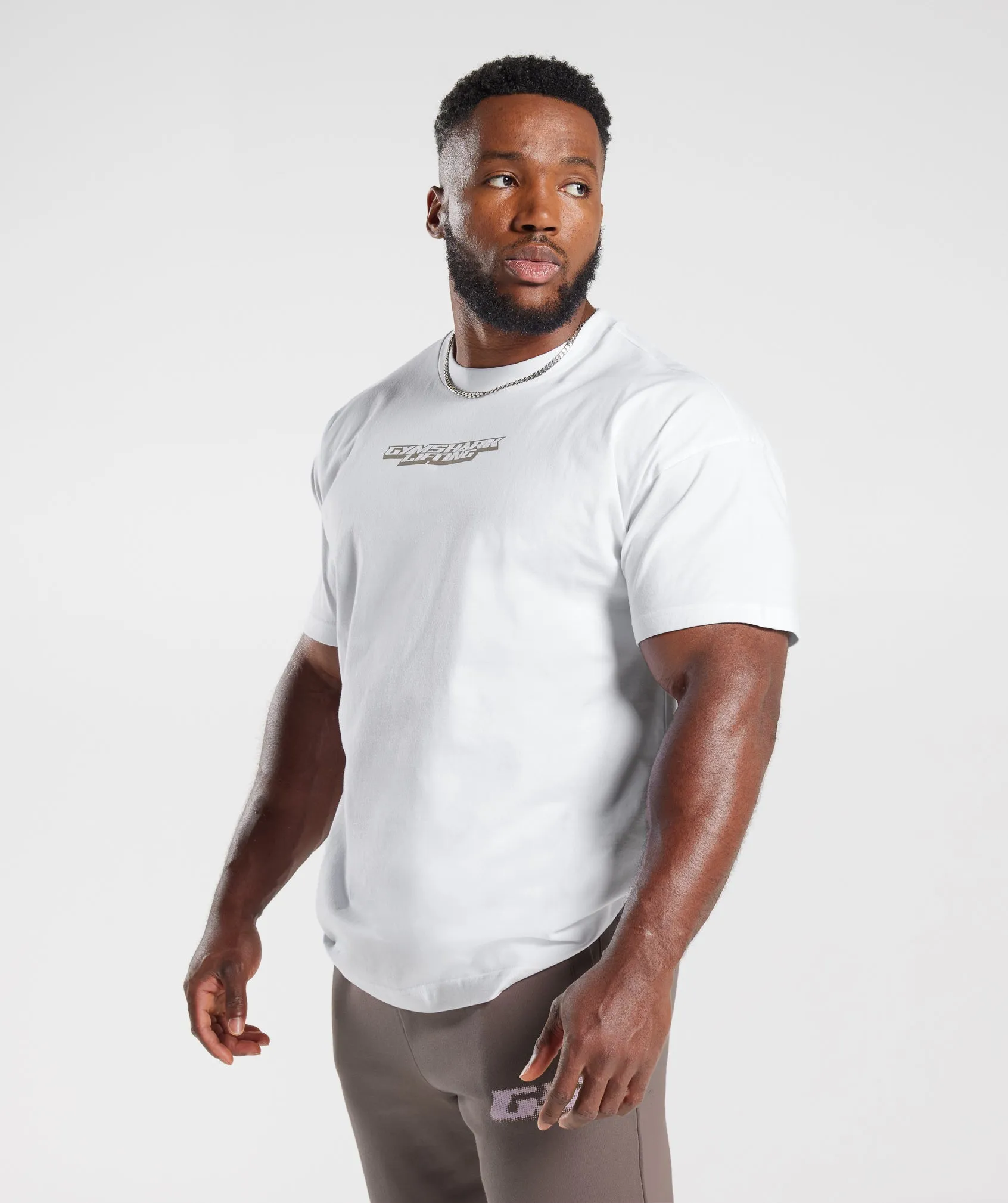 Gymshark Intergalactic Lifting Oversized T-Shirt - White sold by Gymshark product image thumbnail 3