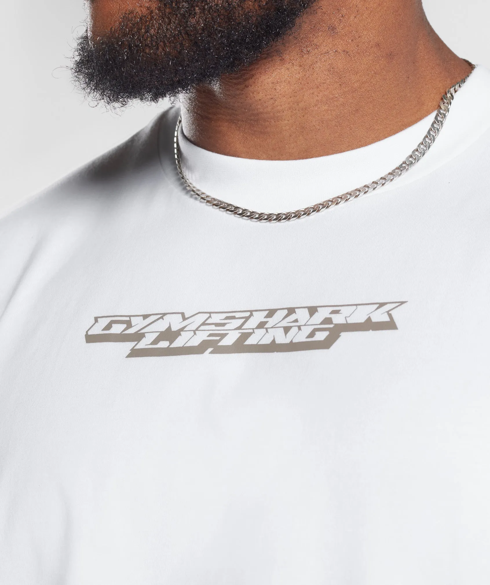 Gymshark Intergalactic Lifting Oversized T-Shirt - White sold by Gymshark product image thumbnail 5