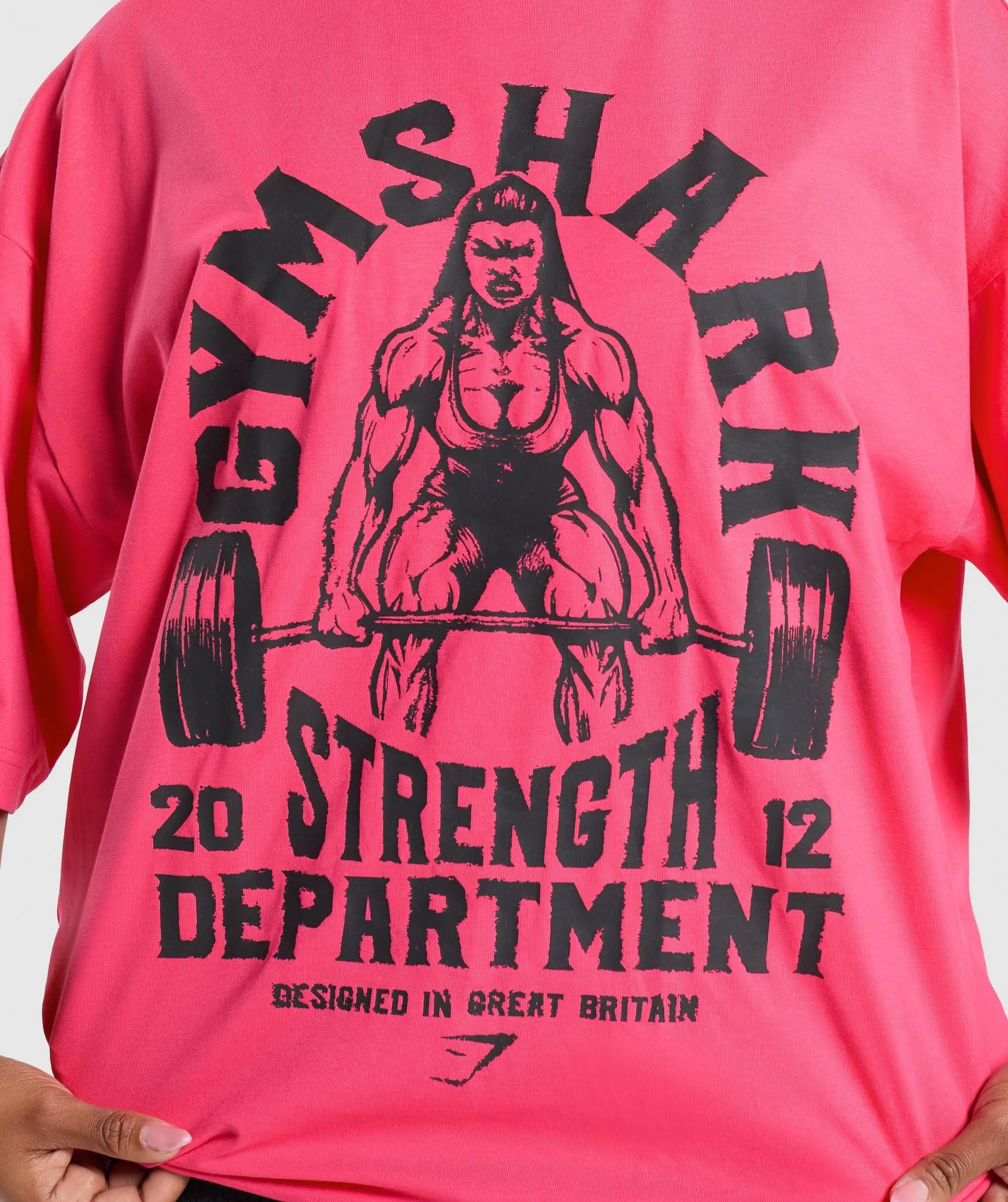 Gymshark Strength Department Graphic T-Shirt - Freak Out Pink sold by Gymshark product image thumbnail 5