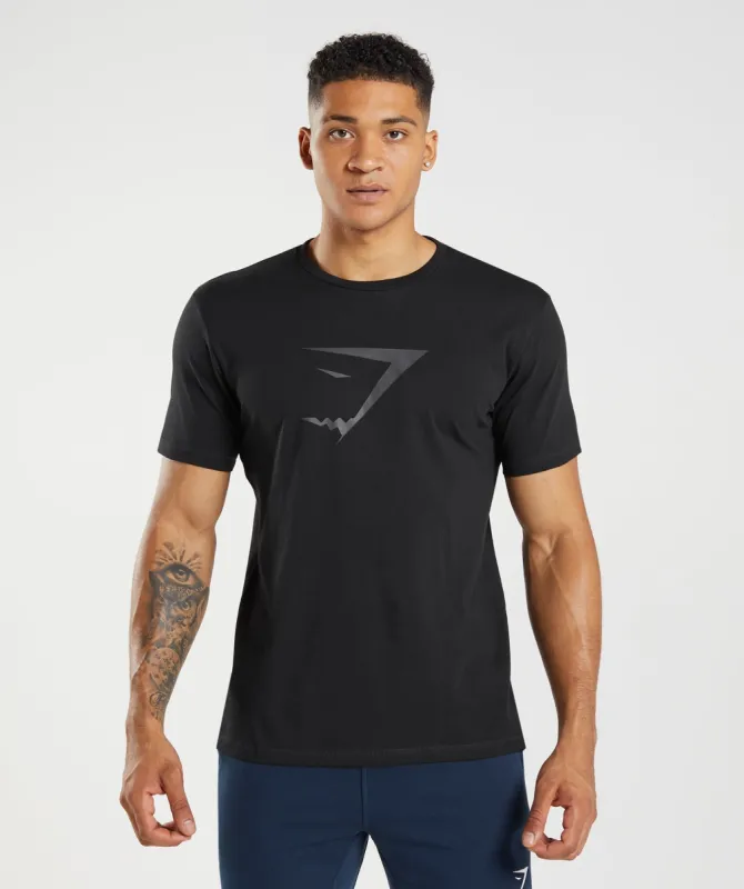 Gymshark Sharkhead Infill T-Shirt - Black sold by Gymshark