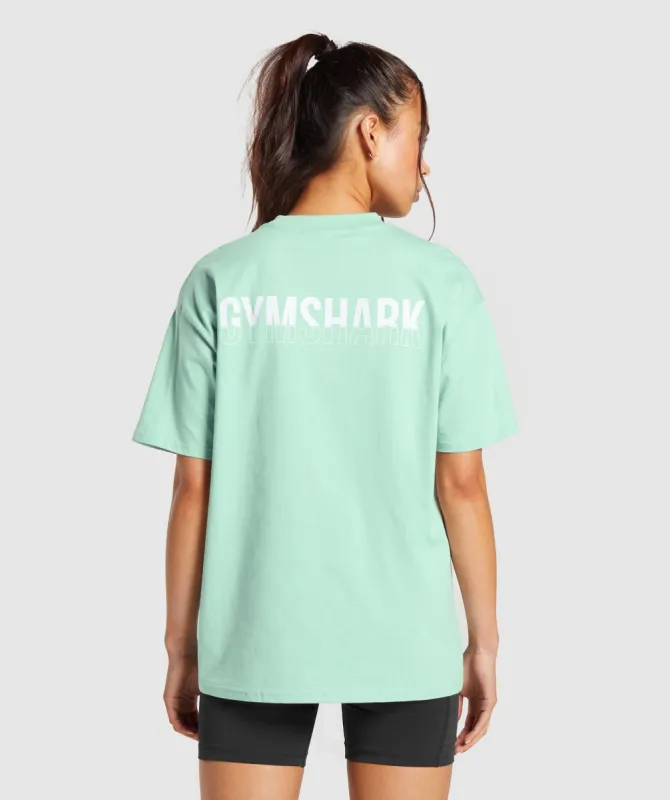 Gymshark Fraction Oversized T-Shirt - Lido Green sold by Gymshark