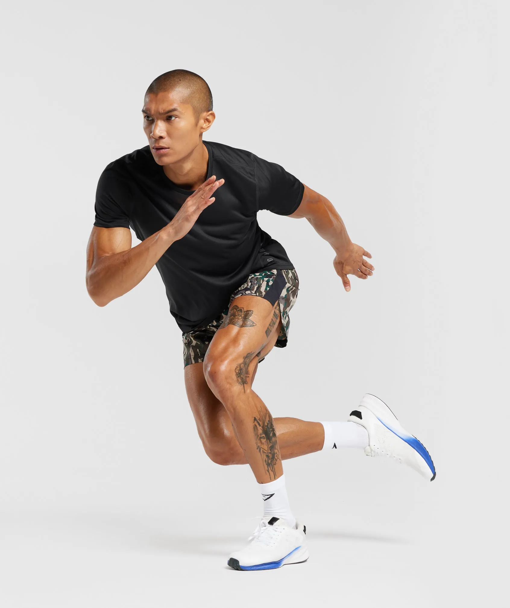 Gymshark Sport 5" Shorts - Cement Brown/Black Print sold by Gymshark product image thumbnail 4