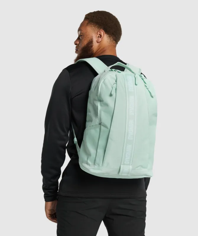 Gymshark Taped Logo Backpack - Light Green sold by Gymshark