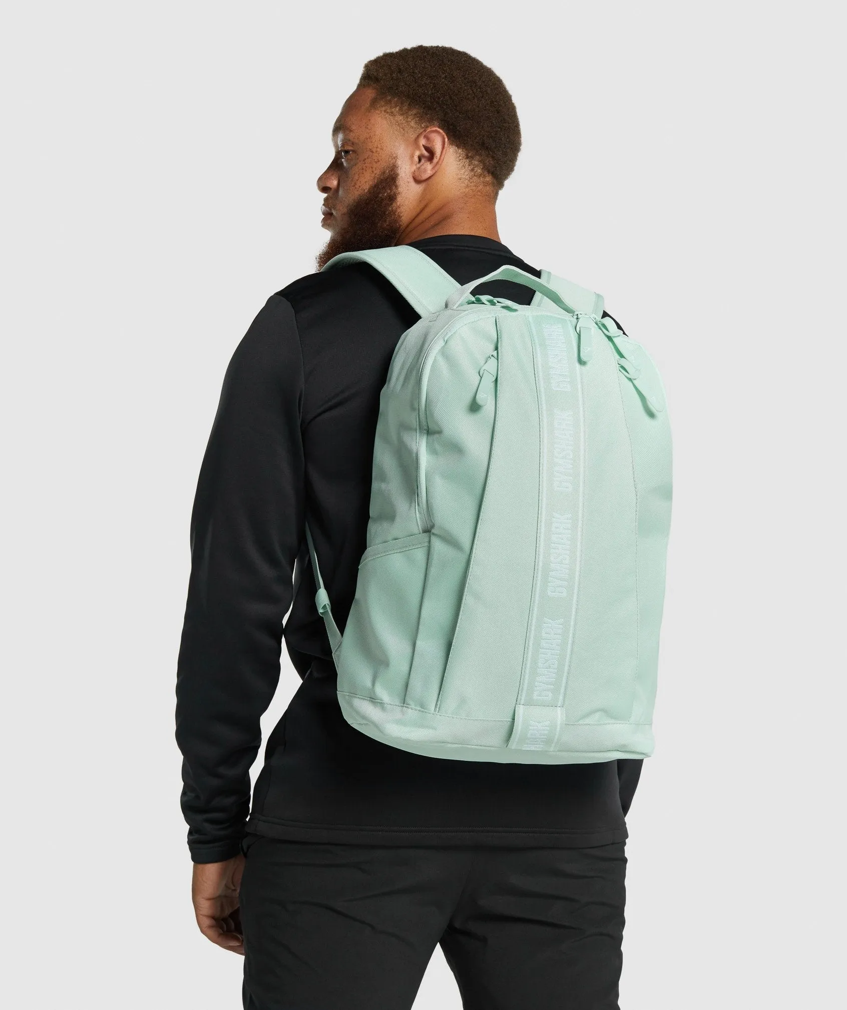 Gymshark Taped Logo Backpack - Light Green sold by Gymshark