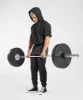 Gymshark Legacy Short Sleeve Cropped Hoodie - Black sold by Gymshark