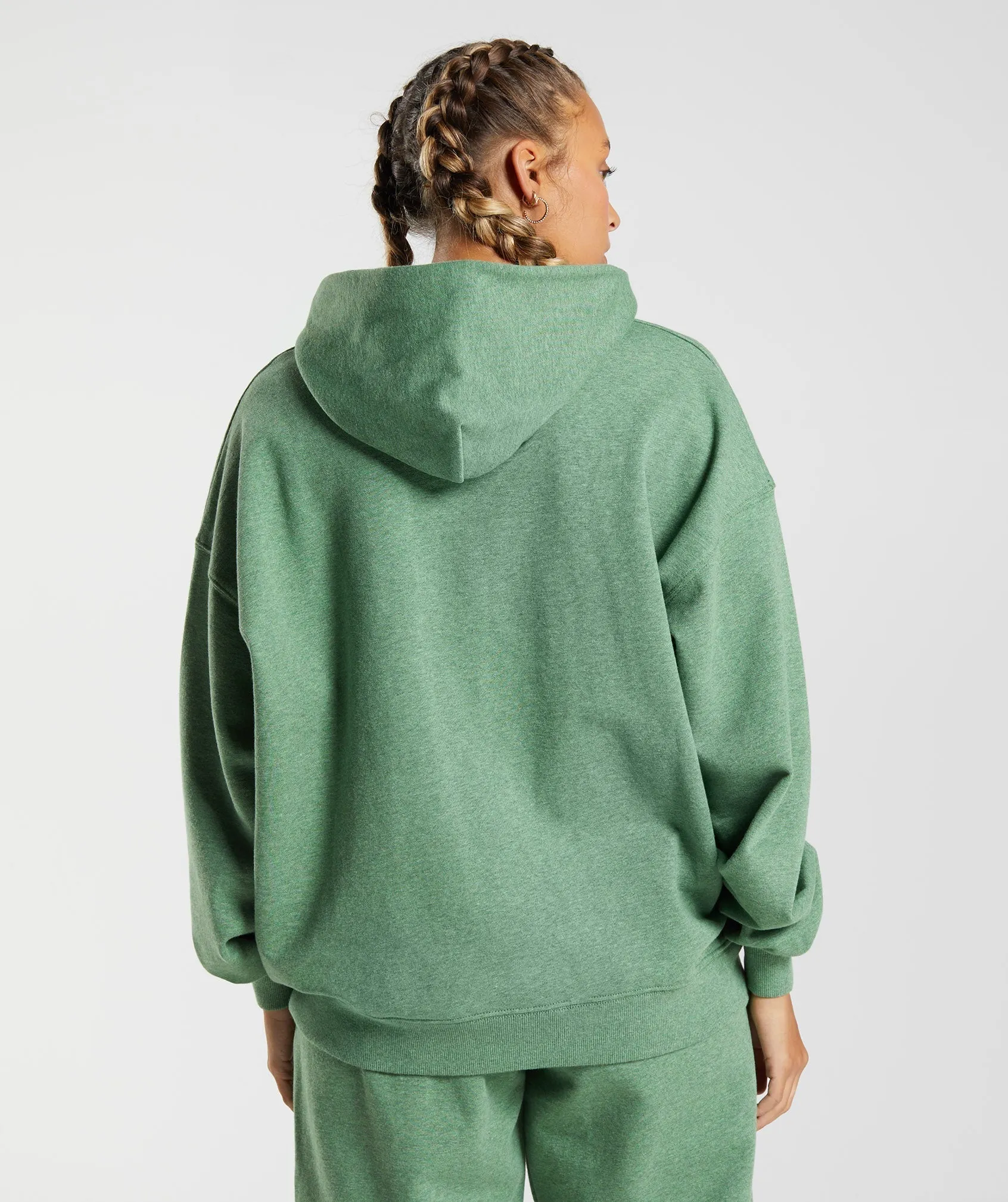 Gymshark Rest Day Sweats Hoodie - Crocodile Green Marl sold by Gymshark product image thumbnail 2