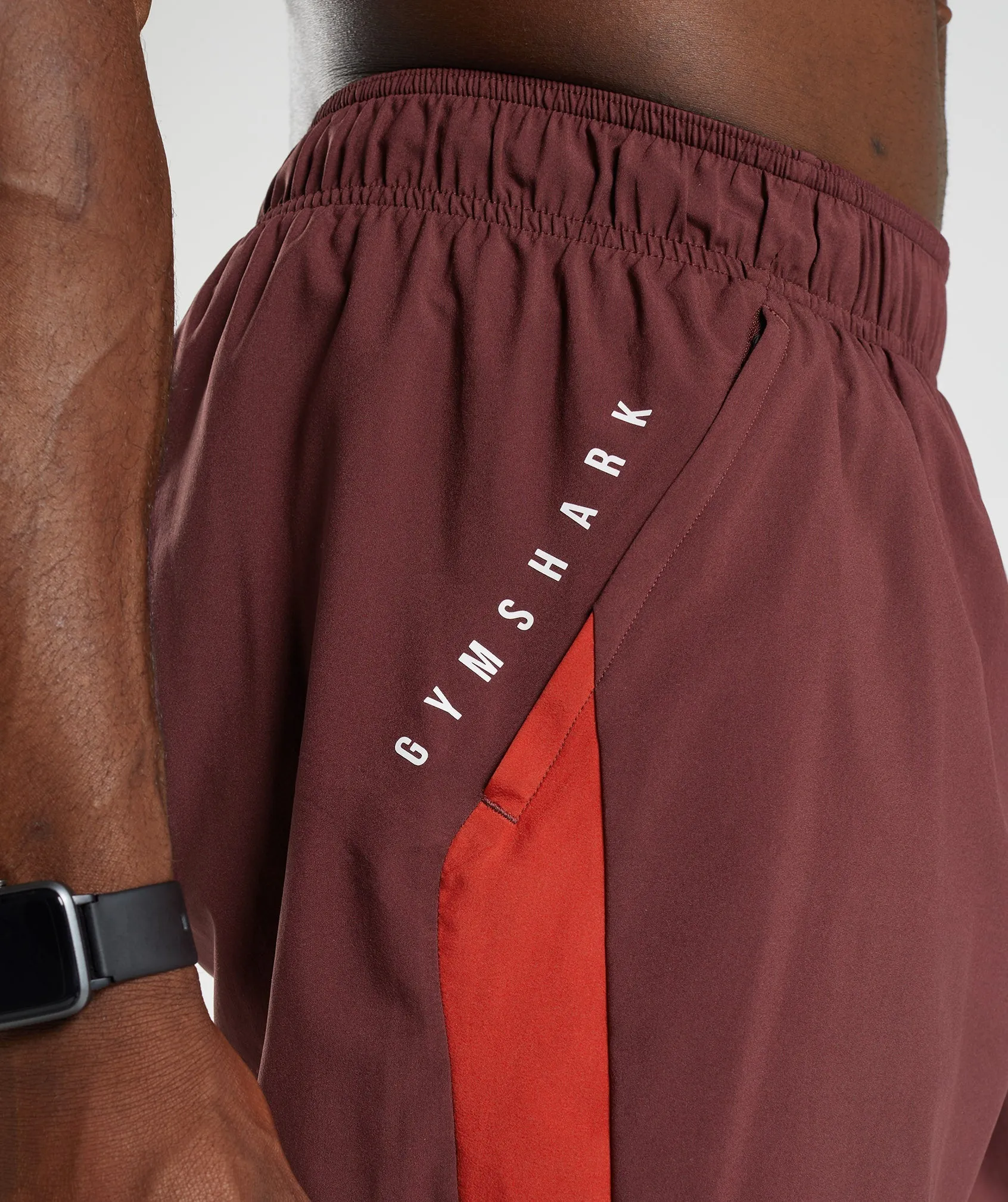 Gymshark Sport Shorts - Baked Maroon/Salsa Red sold by Gymshark product image thumbnail 5
